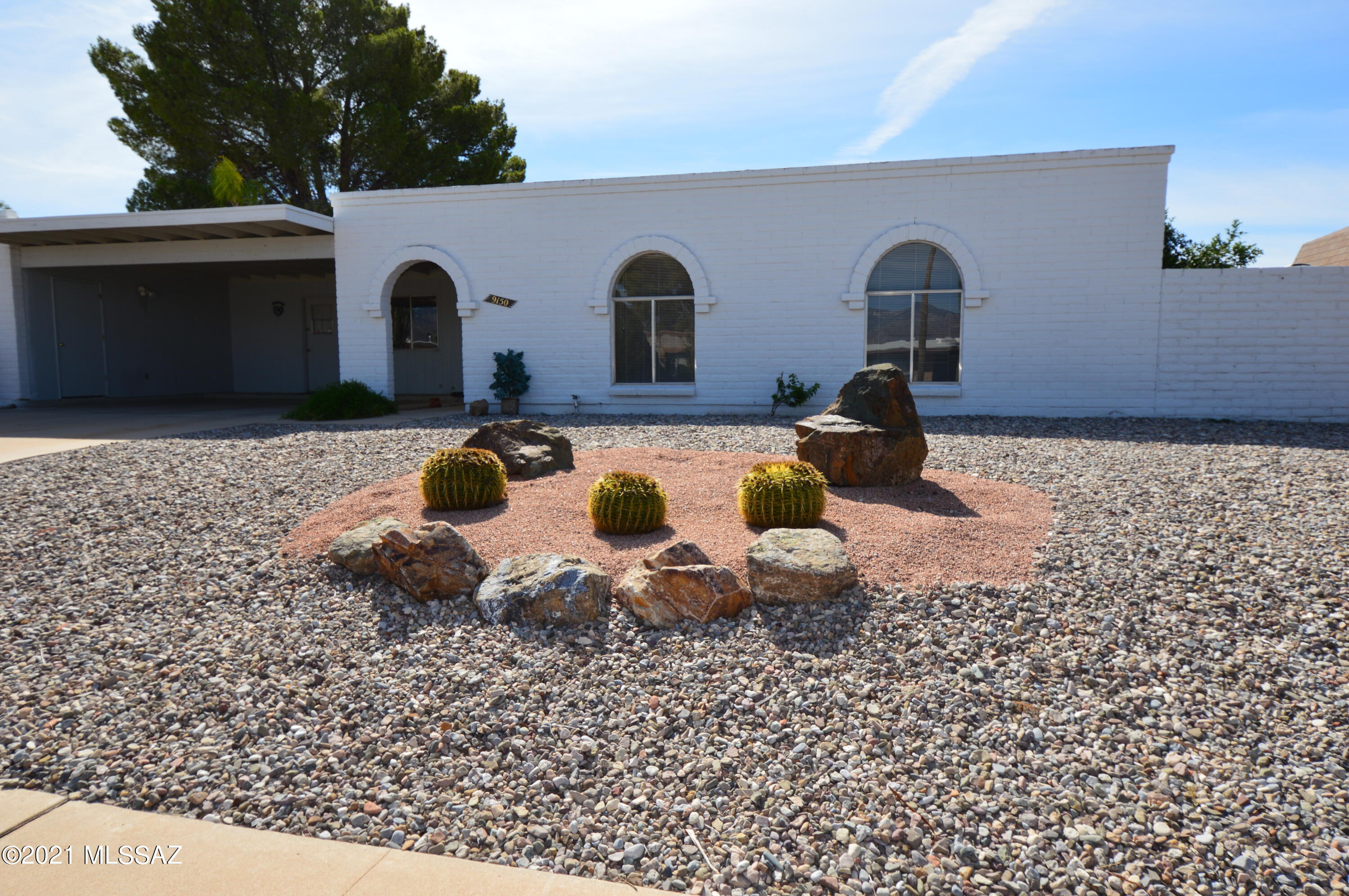 Great opportunity to get into a well established neighborhood on Tucson's east side. This home is tucked away in the Broadway East community and is ready for it's next owner. Home features 4 bdrm/2bath. Kitchen was improved from original layout and home was extended to now showcase two large living areas, which connect through the formal dining room.  Off the informal dining area there is a large walk-in pantry. Owner suite has a large walk-in closet. Backyard can be your own sanctuary in the desert as it is landscaped with flowers, rose bushes, citrus trees, decorative gravel, grass, and a hummingbird shade garden on the east side of the house. Schedule you showing today before it's gone!