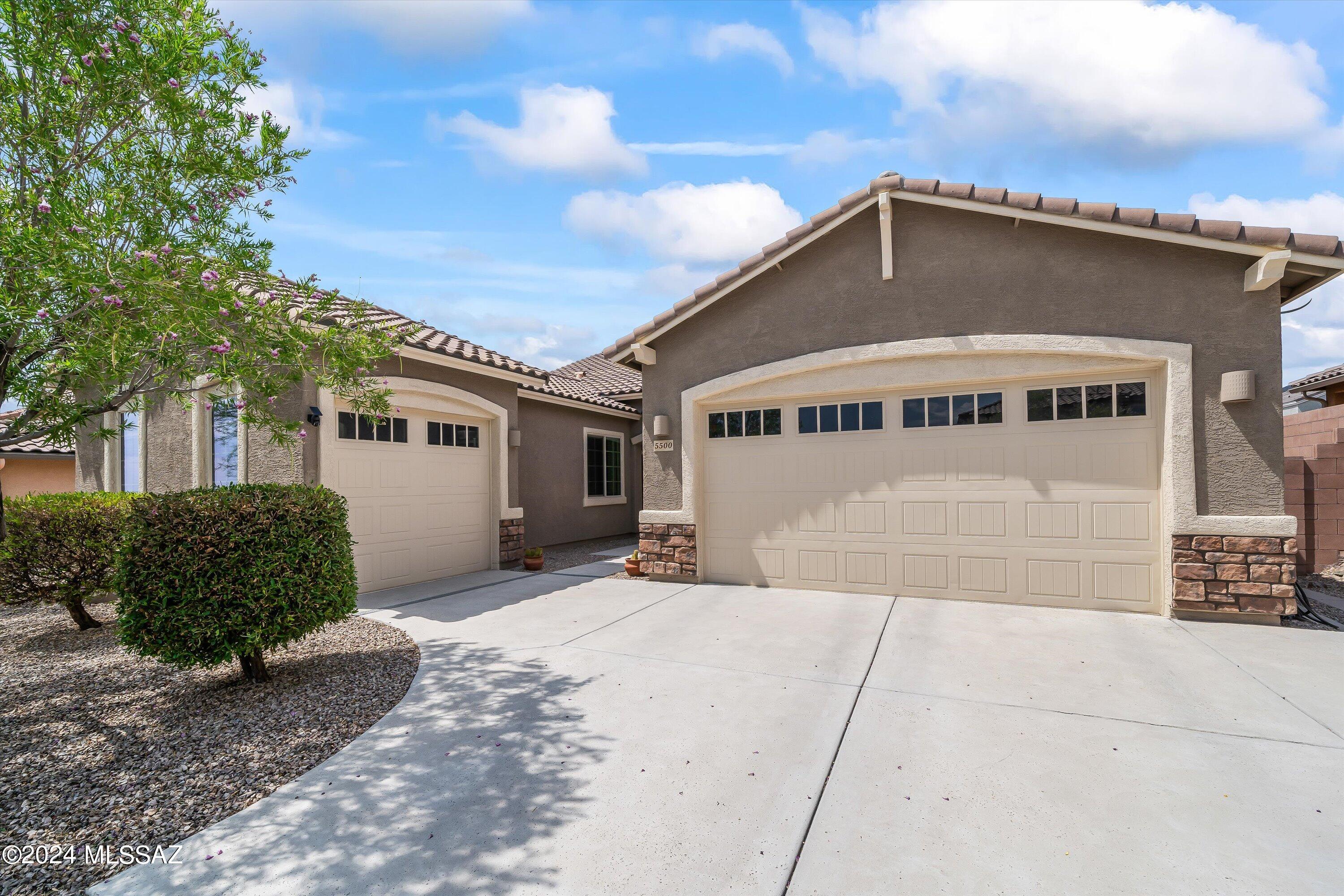 This beautifully maintained 4bd/3ba, 3 car garage Lennar Nextgen is nestled in the area of Dove Mountain. This home is move-in ready, with a smart design, has a backyard oasis, tile throughout & all the comforts of two homes under one roof. The main house has a spacious great room that boasts a large upgraded granite island with a breakfast bar. Step outside from multiple areas to your North facing retreat that has a salt water heated pool, spa, fire pit and built in bbq. NextGen Casita has all the amenities for independent living and privacy. With a separate entrance, one car garage bay, kitchen with breakfast bar, 1bd/1/ba with stackable washer & dryer located in the walk -in closet. This private & serene area is easy access to I-10, restaurants, grocery store & Dove Mtn CStem School.