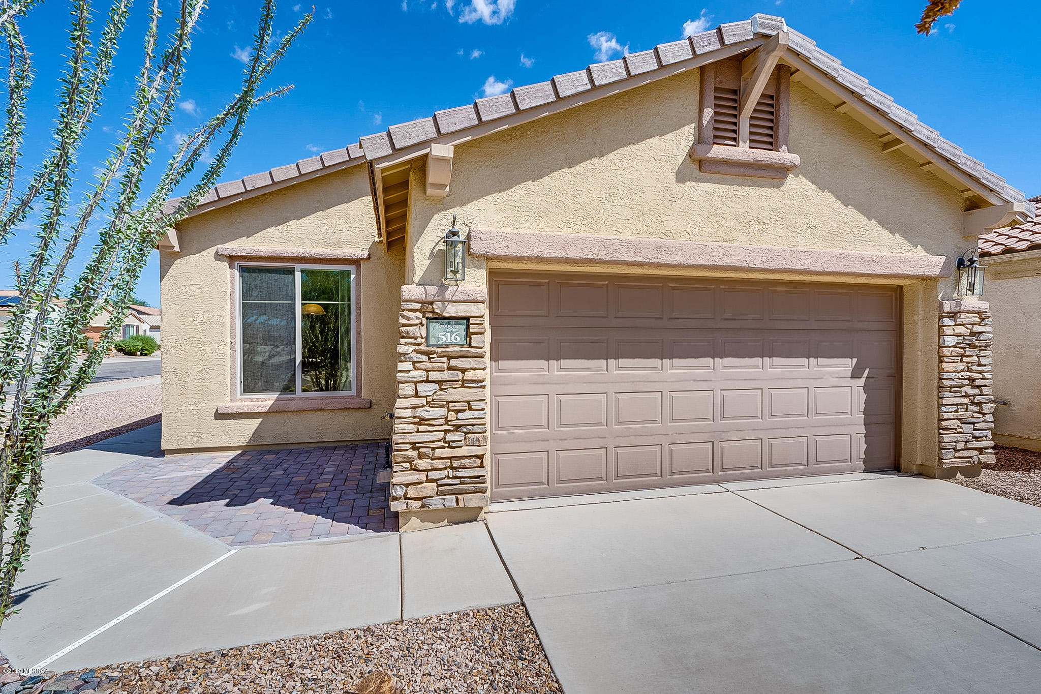 Beautiful, Well Maintained Ventana Model 1490 Sq Ft, 3 BD/2BA. Spacious Great Room w/Dining, Large Kitchen w/Pantry, Corian Counters, all Appliances Stay W&D too! Cozy Eating Nook off Kitchen to have your Morning Coffee. Split BD plan so your Guests can enjoy their visit with privacy. The Comfortable Master has a Bay Window with Room for a Chair & Table by the Window, Master Bath has Dual Sinks Exec Height Counters, Separate Commode Area and a Very Large Closet. Covered Patio that is extended with Pavers and Very Private. The Activites in this 55+Community are Endless, Exclusive Del Webb Pool, Fitness, Spa, Pickle Ball, Bocci Ball and more!  In addition, you have ALL the amenities of the Master.  It's a Great Life Here in the Beautiful Sonoran Desert, Come Join in on the Fun and Relaxation Furniture Available on SBOS