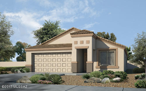 One of the very last opportunities in  Phase 1. This is one of our most popular plans - the Santa Barbara with 4 bedrooms, 2 1/2 baths plus a den.  Open great room off the kitchen with plenty of closets for storage. Granite countertops and stainless steel appliances with a gas range. Located on a corner lot with great views. Brand new construction Energy Star Qualified Home - with a builder warranty.  AMAZING VIEWS of saguaro studded cliffs and amazing sunsets. This one will go quickly!  Currently under construction - estimated completion mid-November 2017.