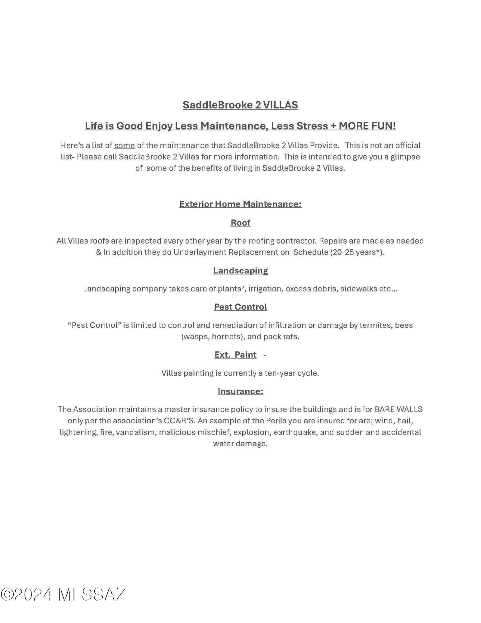 Saddlebrooke - Residential