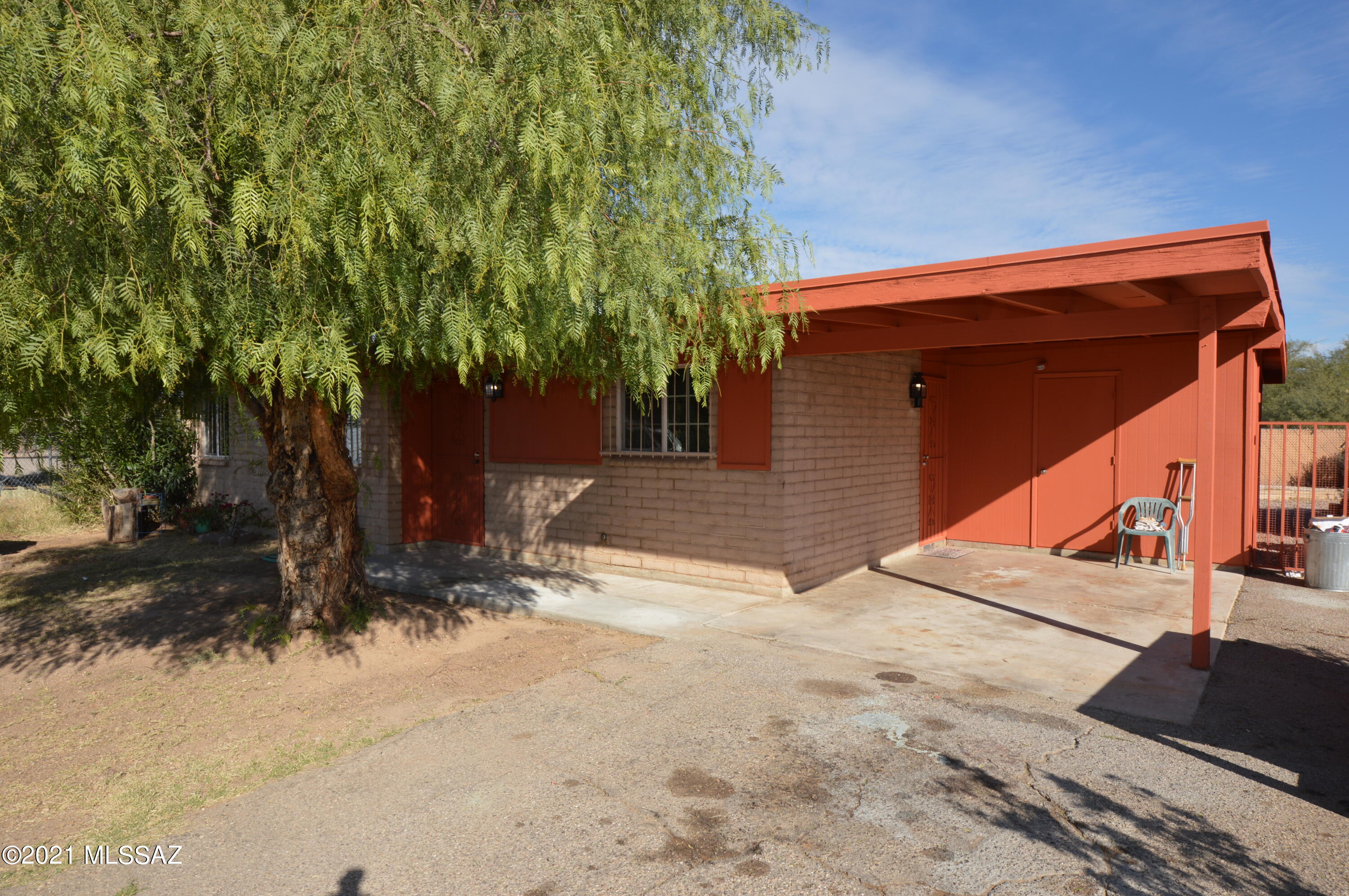 Tucked back at the end of a quiet cul-de-sac awaits your new home. Newly finished concrete floors in most of the house, dual pane windows, upgraded bathrooms with tile shower surrounds, and a huge backyard with plenty of space for your outdoor plans. House also has a large extra room for storage in the house or could be used as a 4th bedroom with the addition of a mini-split HVAC system.