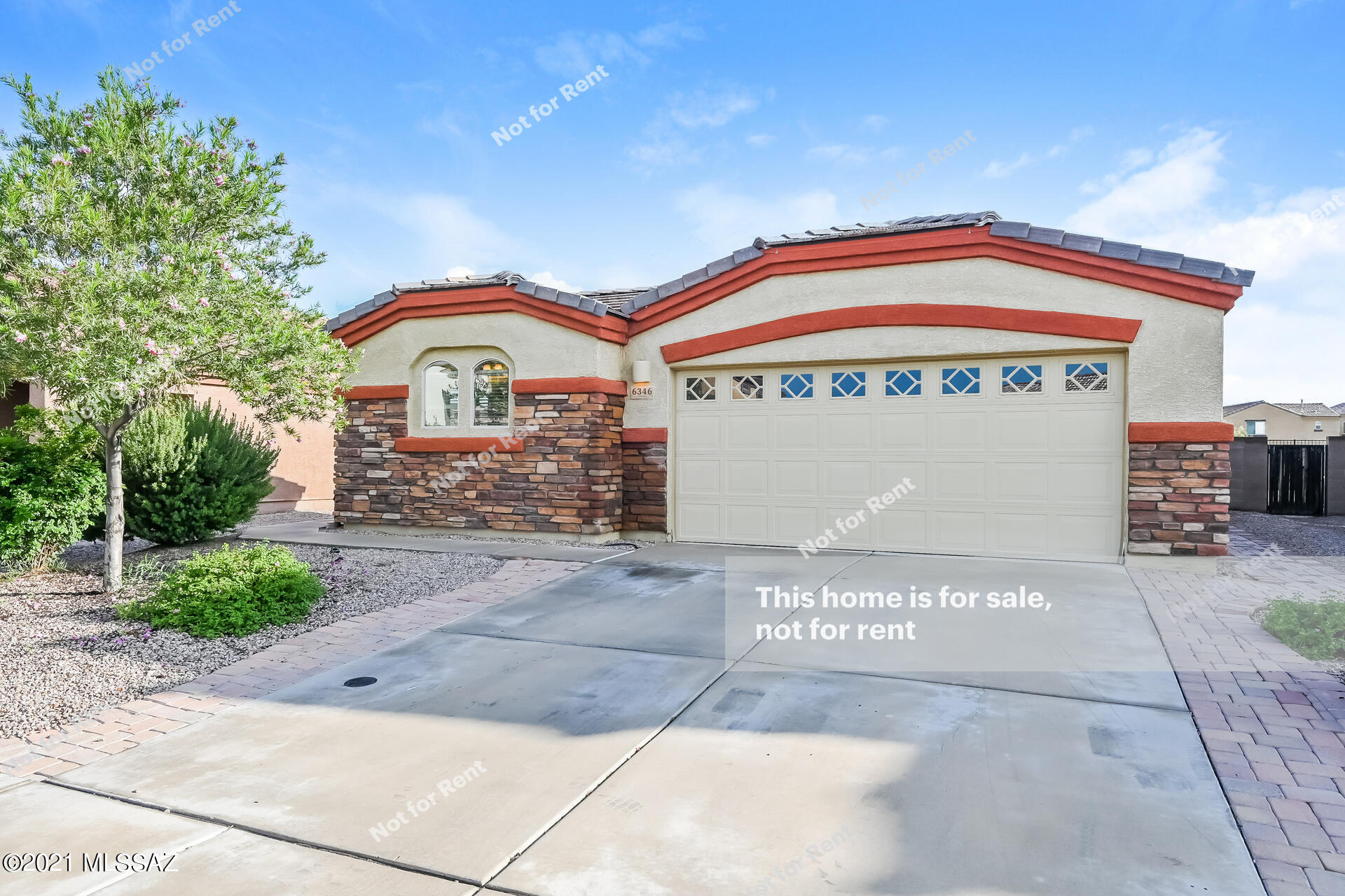 Built in 2013, this Tucson one-story home offers a two-car garage. This home has been virtually staged to illustrate its potential.