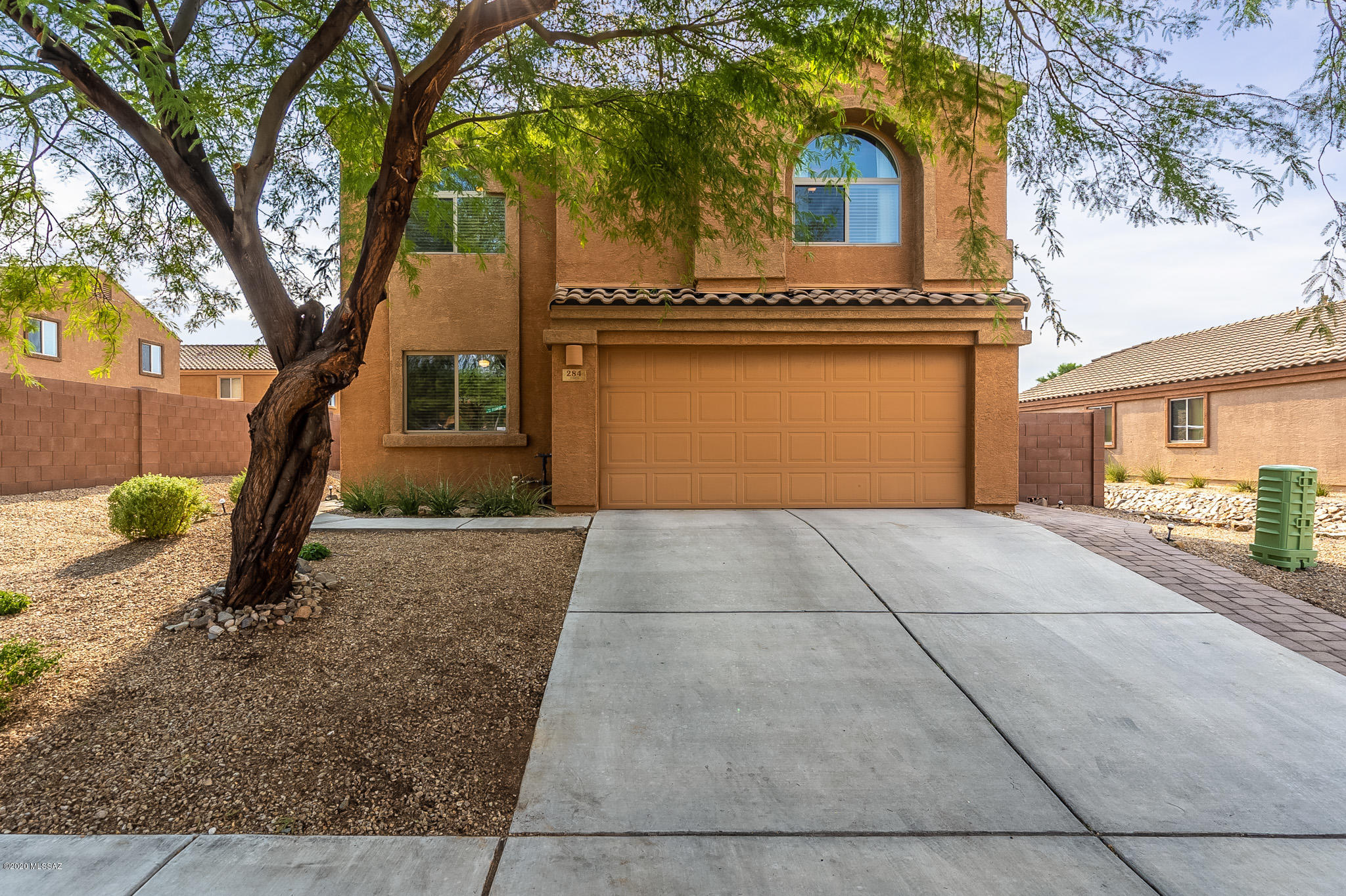 Bright and open 4 bedroom, 2.5 bath 2183 Sq Ft home located in a great little community. Recently painted indoors, ceiling fans, ceramic tile flooring, window coverings, vaulted ceilings, modern light fixtures, wrought iron stair rails and super clean, just move right in! Spacious eat in kitchen with gas range, breakfast bar and pantry. Front room with French doors makes a great home office or home schooling space, convenient half bath located downstairs. Huge loft space plus laundry upstairs. Master suite with dual vanities and walk in closet that has plenty of built in storage. Relax in your beautifully landscaped backyard with extended patio, pavers, artificial turf and built in planting beds. Located in The Award Winning Vail School District.