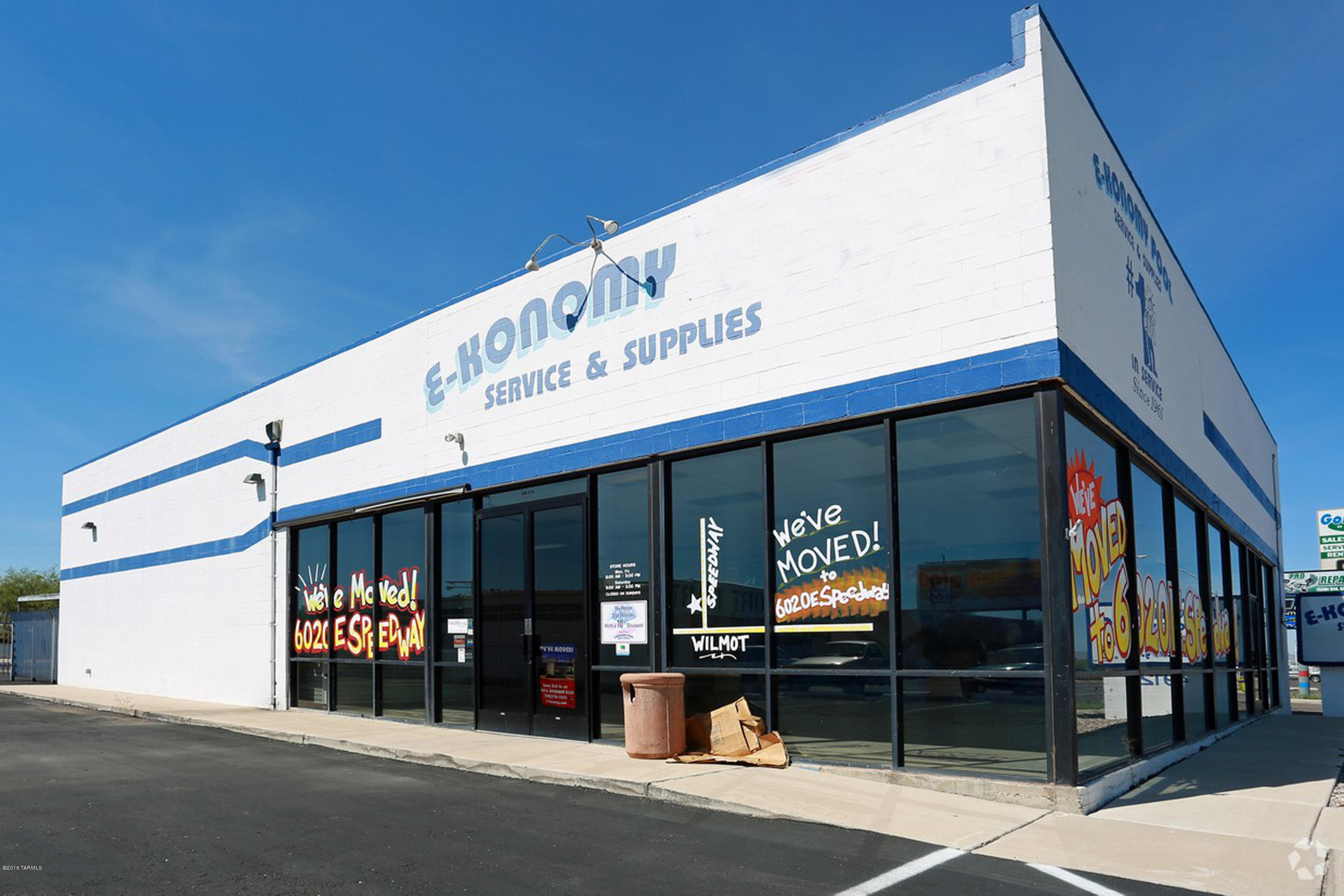 High visibility masonry building with large showroom, private offices, large break room, training room and large storage room.  Large secure lot.