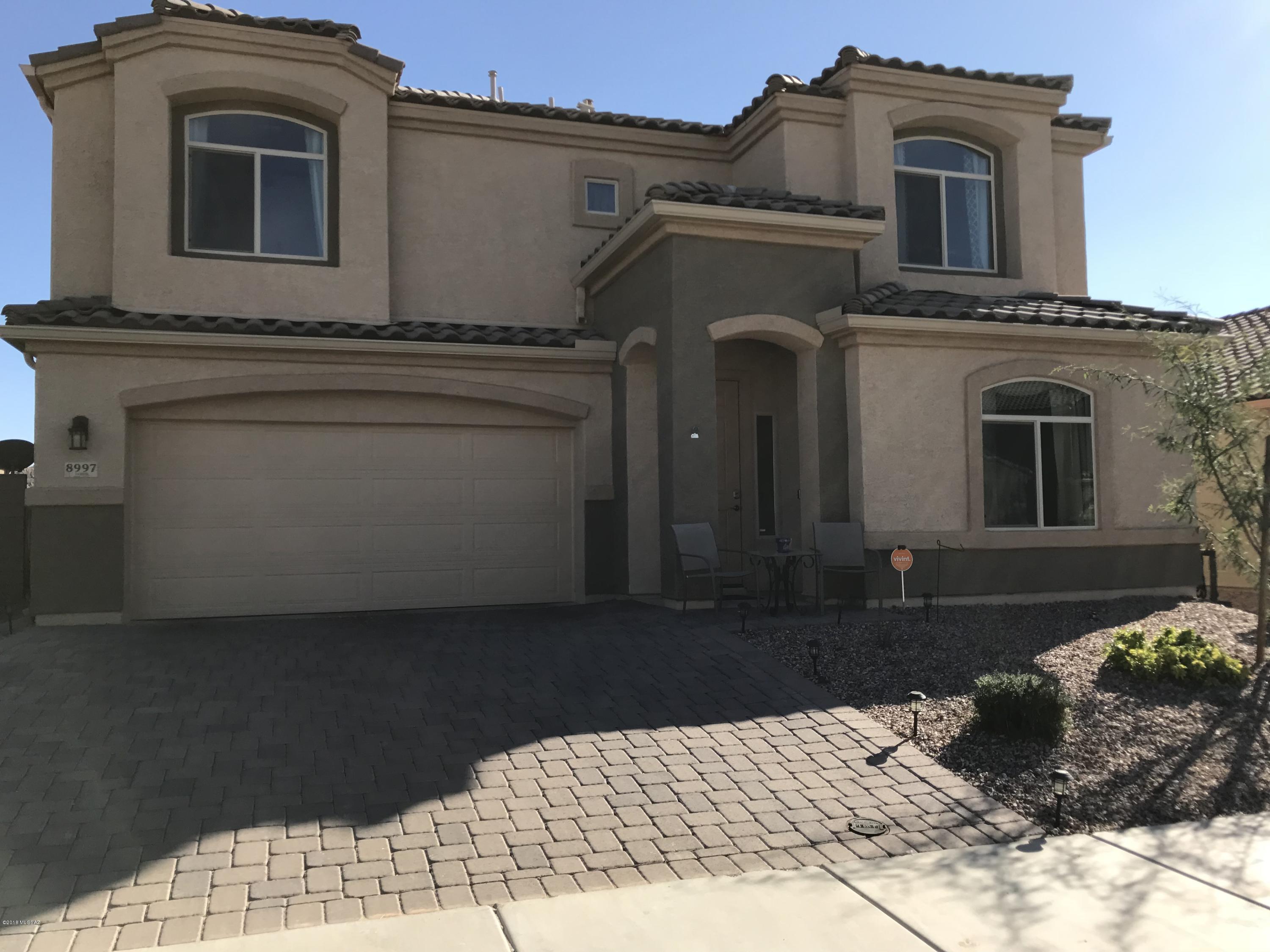 Why wait to build, This 4 bedroom 3 bath home is waiting for you!
All the right upgrades including 8 foot entry door, extensive upgrades floor tile in the entry, great room, dining and kitchen.
The kitchen has stainless steel appliances with granite counter tops, a under mount kitchen sink, custom island, great for the chef or to enjoy the view of the back yard and mountains beyond..Large covered patio to enjoy entertaining. Huge walk in pantry and large laundry room make this a wonderful family home.
Great split floor plan with a downstairs bedroom and full bath, journey upstairs, the staircase has upgraded stair railing, leading to a loft/den area plus a full bath and 3 bedrooms..the master has extensive mountain views, large walkin closet, bathroom with large shower and double vanity