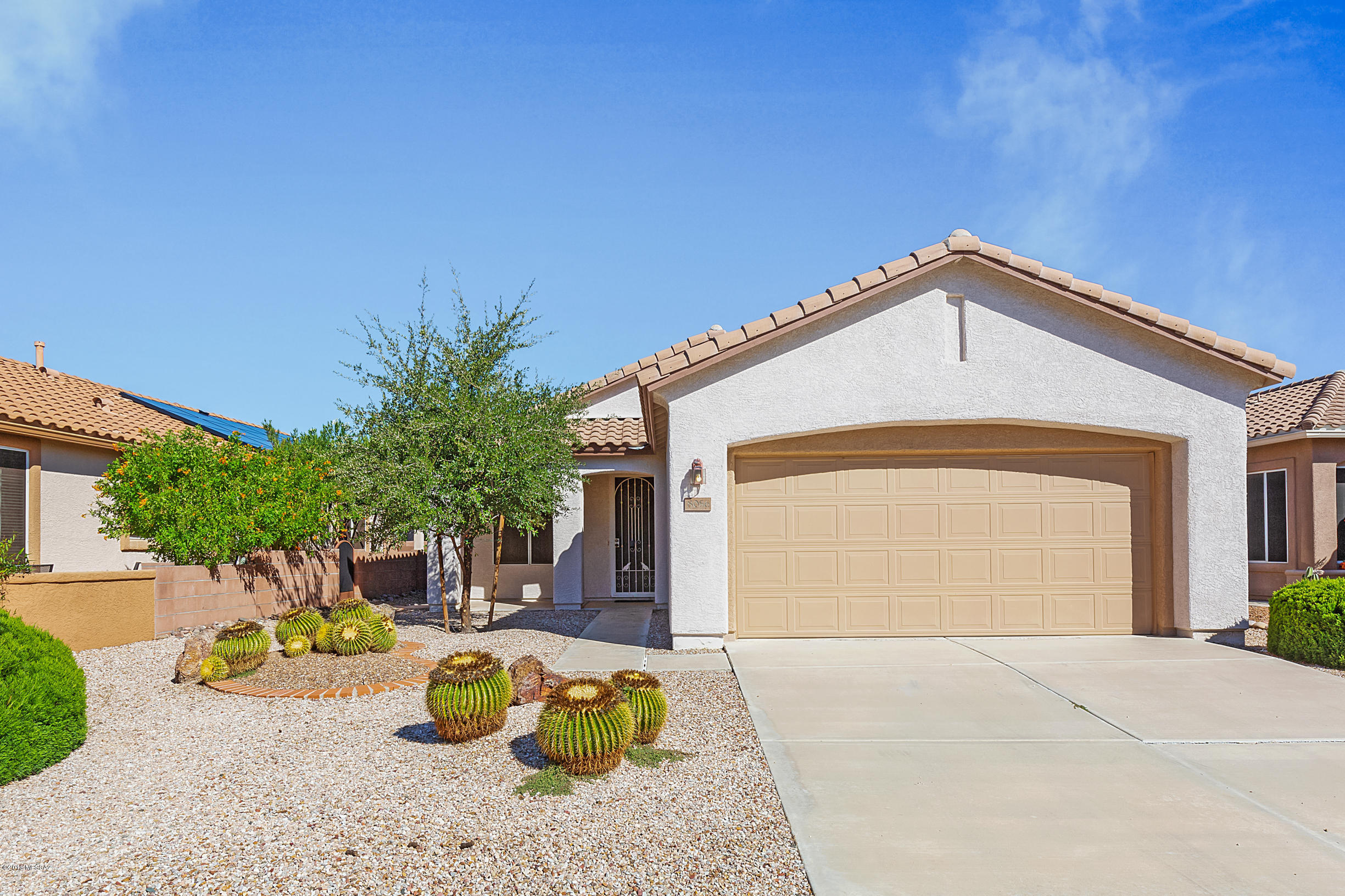 Beautifully kept and well maintained home featuring Stainless Steel Appliances in kitchen, Porcelain Tile and carpet in the bedrooms. Ceiling fans in the Master Bedroom, Living Room and Kitchen. Fenced yard. Extended 2-car garage includes extra storage cabinets. Sunflower at Continental Ranch provides adults over the age of 55 a welcoming environment and access to the many amenities including an exercise room, pool, spa, tennis courts,clubs, activities and so much more. Welcome Home!