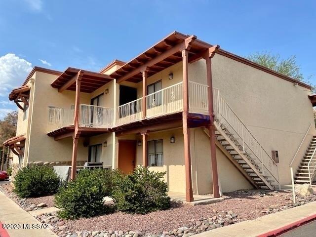 Great second floor end unit condo. 3 bedrooms with 2 full baths. Split floorplan. Updated kitchen with stove, frig, d/w and microwave. Washer and dryer also included. Master bedroom as attached master bathroom. Open style living room and dining area. Living room opens to balcony for outdoor sitting space. Unit is just around the corner from the community pool. Water, sewer and trash included, tenant just pays electricity. Comes with 1 covered parking space. Great location, close to everything. This home is available now! The rental rate is $1,295.00 per month and the security deposit is $1,942.50. If pets are allowed and approved, there is a $25.00 monthly pet fee per pet, plus a $150 non-refundable pet fee, per pet. Pets are subject to owner approval. 2 pets under 30lbs ok.

Our residents are automatically enrolled in our Resident Benefit Package. The cost of this program is $35 per month. For more information regarding this program, please go to www.bluefoxproperties.com to the For Residents tab on the banner and click on the Resident Benefit Package on the drop-down menu.

Every adult age 18 and over must complete an application. The application fee is $55 per adult. The application process includes credit, criminal, previous rental history, employment, and income verification. Residents are required to obtain and keep liability and renter's insurance in full force and effect during the full term of the lease agreement and any subsequent renewals. The coverage must include at minimum the following:

$20,000 renter's content coverage
$100,000 tenant liability insurance coverage
$10,000 renter's bodily injury coverage

Our residents may purchase their own policy as long as Landlord and Agent are listed as "additional insured". It is important to note that "additional insured" and "additional interest" are not the same thing. If the policy provider will not name Landlord and Agent as "additional insured", our residents will have to find an alternate provider that will. Our residents must provide a copy of the policy to Blue Fox Properties, LLC prior to lease signing and prior to signing any lease renewal. If the copy is not provided prior to lease signing, Tenant will automatically be enrolled in the insurance policy provided through Blue Fox Properties, LLC and charged accordingly. The cost of the Blue Fox policy is $20.

Our minimum rental requirements include the following:
1.The applicants' household verifiable gross monthly income must be 3 times the rental rate.
2.All our homes are offered as non-smoking. No smoking is allowed on the premises, inside or outside the home.
3.Reasonable credit which includes but is not limited to an average credit score of 580 for all applicants combined. If you are concerned about challenged credit, you may be able to address this concern by adding a cosigner or offering additional security deposit. Contact us for details.
4.If this property is located within the City of Tucson, housing vouchers will be considered.
5.Applicant to provide proof that debts to previous landlords have been satisfied. An eviction can be grounds for denial.
6.No felonies for the past 10 years related to property damage, illegal substance manufacturing or distribution, or assault. Other criminal activity may be grounds for denial.
7.All pets are subject to approval.
8.No bankruptcies that have not already been discharged.
9. All current or pending collection accounts owed to any utility companies must be paid in full, with no exception, and must provide a receipt from the collection agency or utility company stating the collection fee has been paid or settled.
10. You must fill out an application on www.bluefoxproperties.com. Applications submitted through any other site will not be accepted and Blue Fox will not be responsible for any refunds.

Blue Fox Properties is an Equal Opportunity Housing provider. We are also licensed REALTORS.