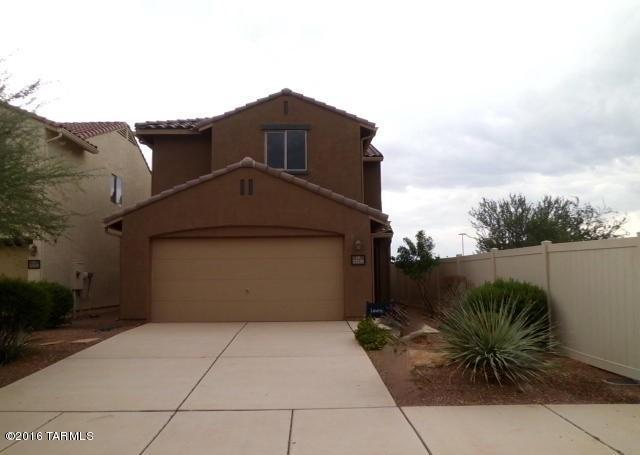 Charming formal model home in the master plan community of Red Rock. This home features wonderful living spaces, second floor laundry, loft area and large master suite. Great room has built in surround sound. Custom landscaped yard with hot tub and fire pit. Enjoy this home and the lifestyle/amenities of this great community. Located on a corner lot right across from the community park. Featuring sport courts and fields for basketball, volleyball, baseball and softball. Resident-only Red Rock Skate Park. A private water park features kids splash zone, lap pool and slides.