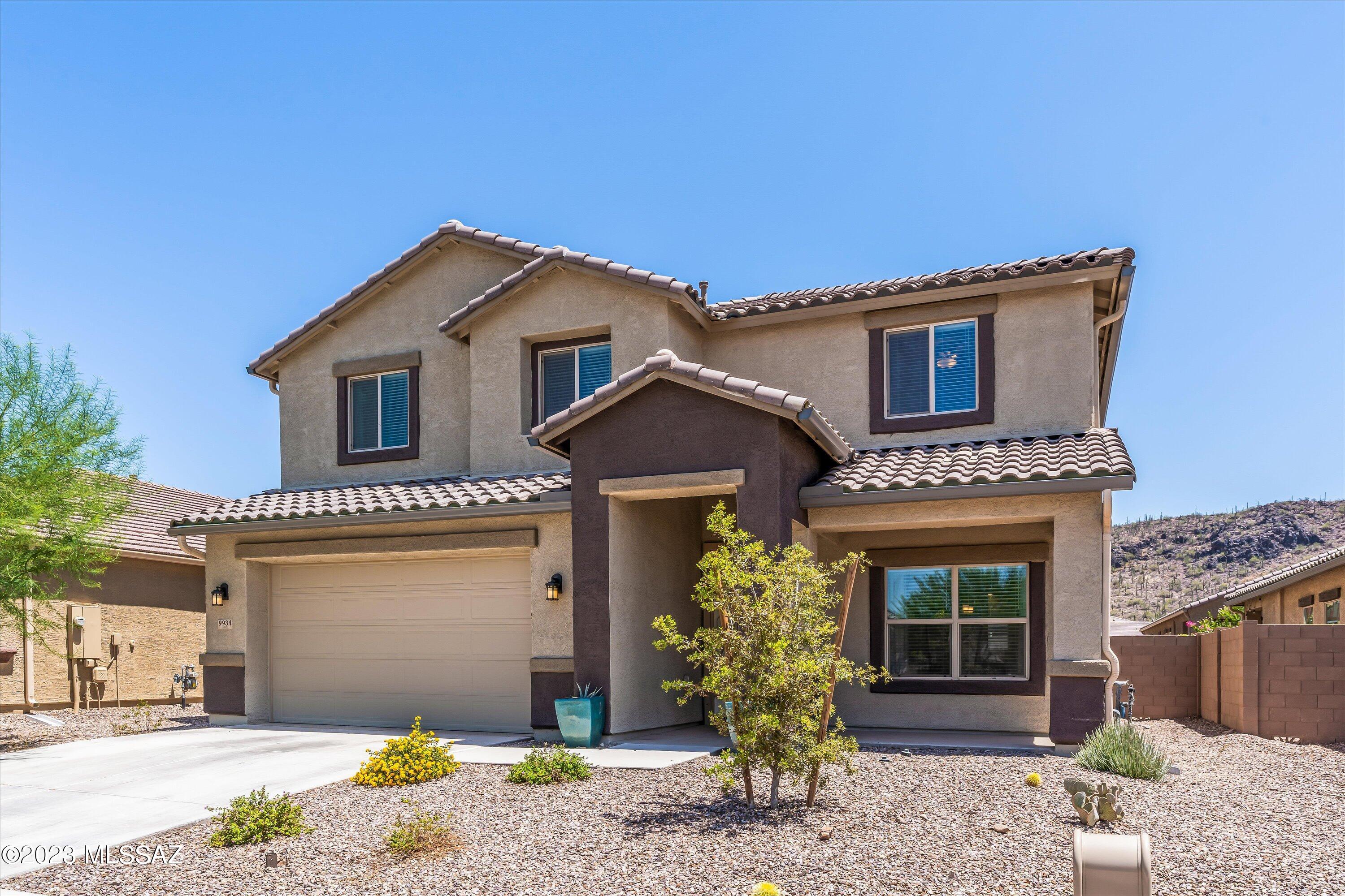 Discover this 2-Story Torino model located in the Saguaro Bloom Community that offers a 3,207 sqft floorplan with 5 bedrooms, 2.5 bathrooms and a 3 car tandem garage. A beautiful kitchen that is sure to be an entertainer's dream, with landscaped backyard this home is ready to move in! Additionally, the neighborhood offers a park, adding a recreational amenity for residents to enjoy. Don't miss out on this truly extraordinary home!