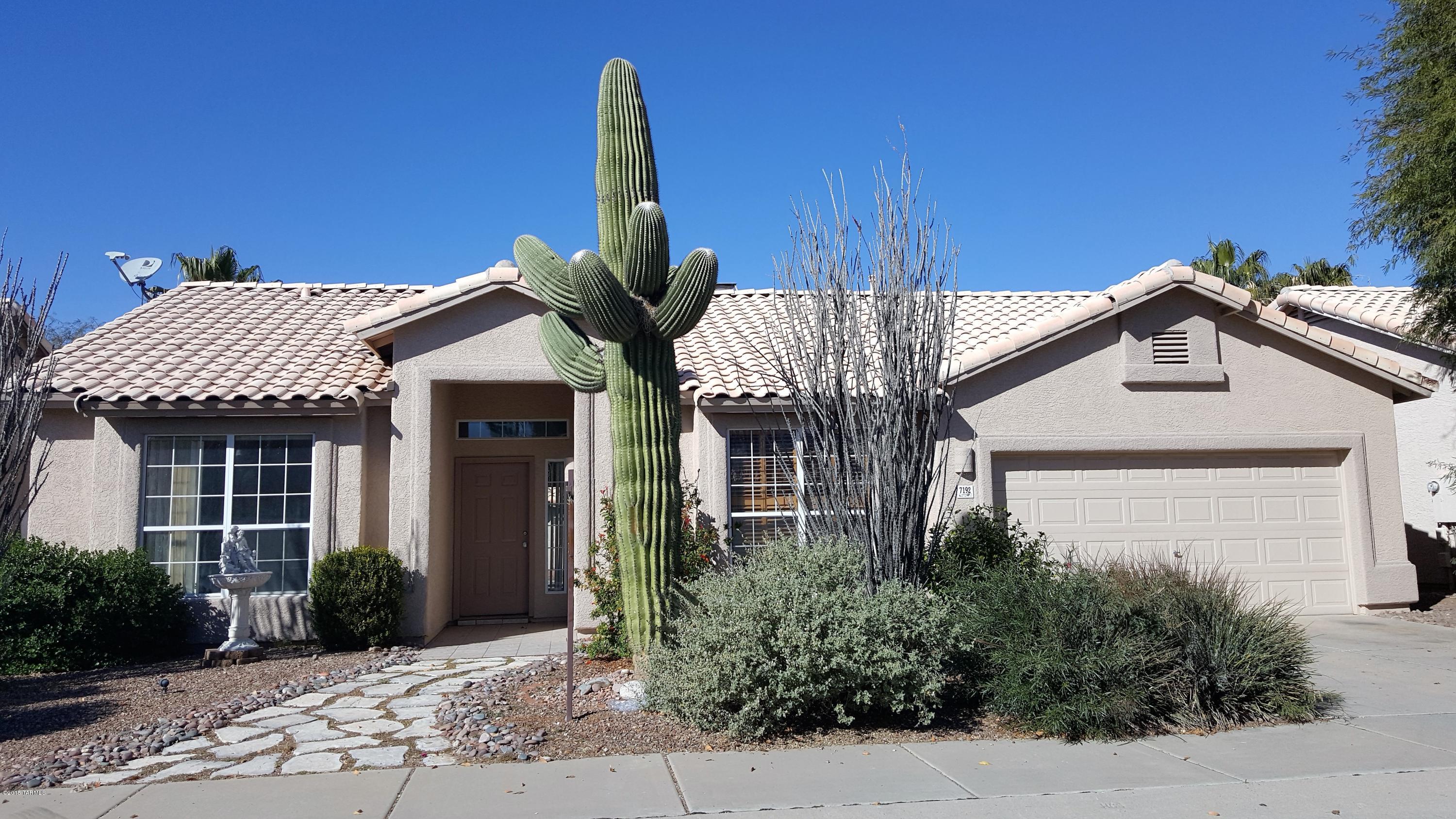 Welcome to the most affordable 3 bedroom 2 bath home in the heart of Marana. This home features split bedrooms and the interior repainted. Vaulted ceilings and fireplace in the great room. Master bedroom is spacious with walk -in closet, dual bathroom sinks, garden tub and separate shower. Buyers will enjoy the backyard with large covered patio and fountain. Residents enjoy a vast assortment of recreational opportunities including two fabulous pool facilities (splash pool for the kiddies), baseball field, parks, soccer field and skate park. Nearby are schools, stores, restaurants, easy access to I -10 and the Premium Outlet Mall! This home is perfect for anyone seeking to live in a great community at a great price. Buy this Home for $0 down! Call for conditions