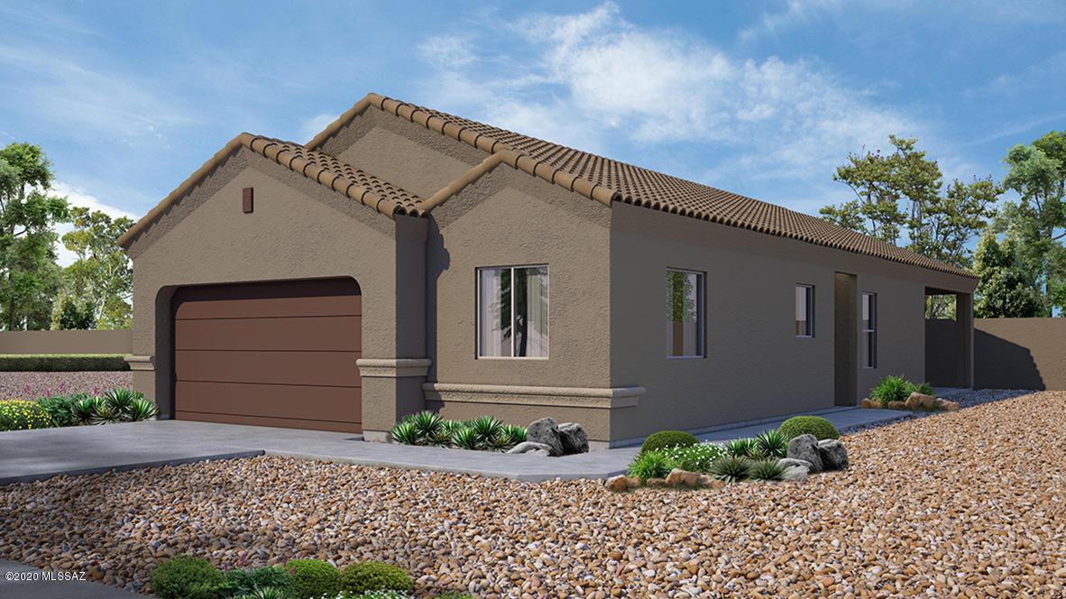Our 1-story Avalon plan boasts 1,326 square feet with 3 beds, 2 baths, and a 2 car garage. This home comes STANDARD with FRIGIDAIRE® eappliances Granite® countertops in kitchen Cultured Marble Vanities, DuPure® Ultra Filter Single Stage water filtration system, Tankless Water Heater, Two-Tone Paint, LED disc lights and 9-foot ceilings! Upgraded with Stainless Steel Gas Range Package (Range, Microwave, and Dishwasher), and 2'' Faux Wood Blinds in White.
This home is on an interior cul-de-sac lot, with no homes in front, and also is next to a common area/drainage easement, giving beautiful sunset & mountain views from the dining, and nice distance between you and your neighbor. Come by and see it today, it is READY NOW!!