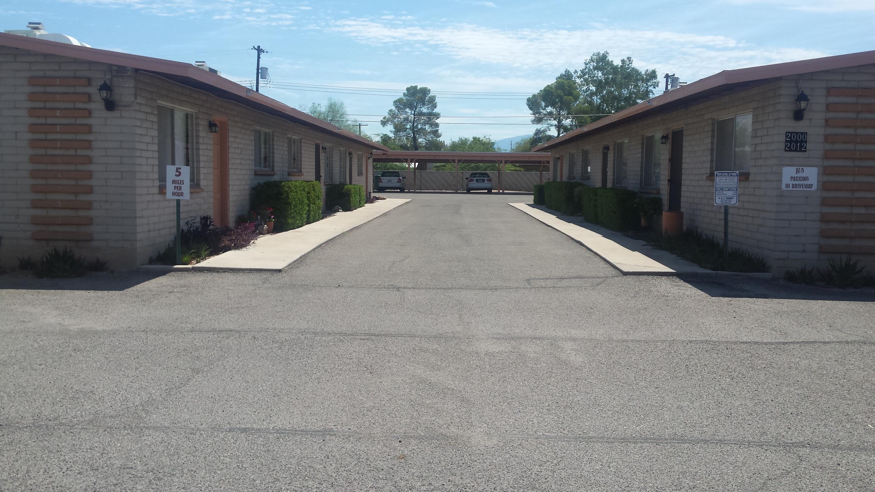 Pride of ownership shows in this very well maintained 6-plex near Grant/Swan.  Convenient location to shopping, restaurants, public transportation and medical facilities. The six units are identical; 2 bedrooms/1 bathroom, 700sqft, central air, and 24X10 fenced back yards. Covered parking of 1 space for each unit, with additional off street parking as available.  16X8 Storage Shed on-site.    Each unit has a stove and refrigerator and is separately metered for gas/electric. Water is Mastered metered. Community laundry room with coin operated washer and dryer. On-site office for resident/property manager. Seller upgraded units as needed when available for lease.