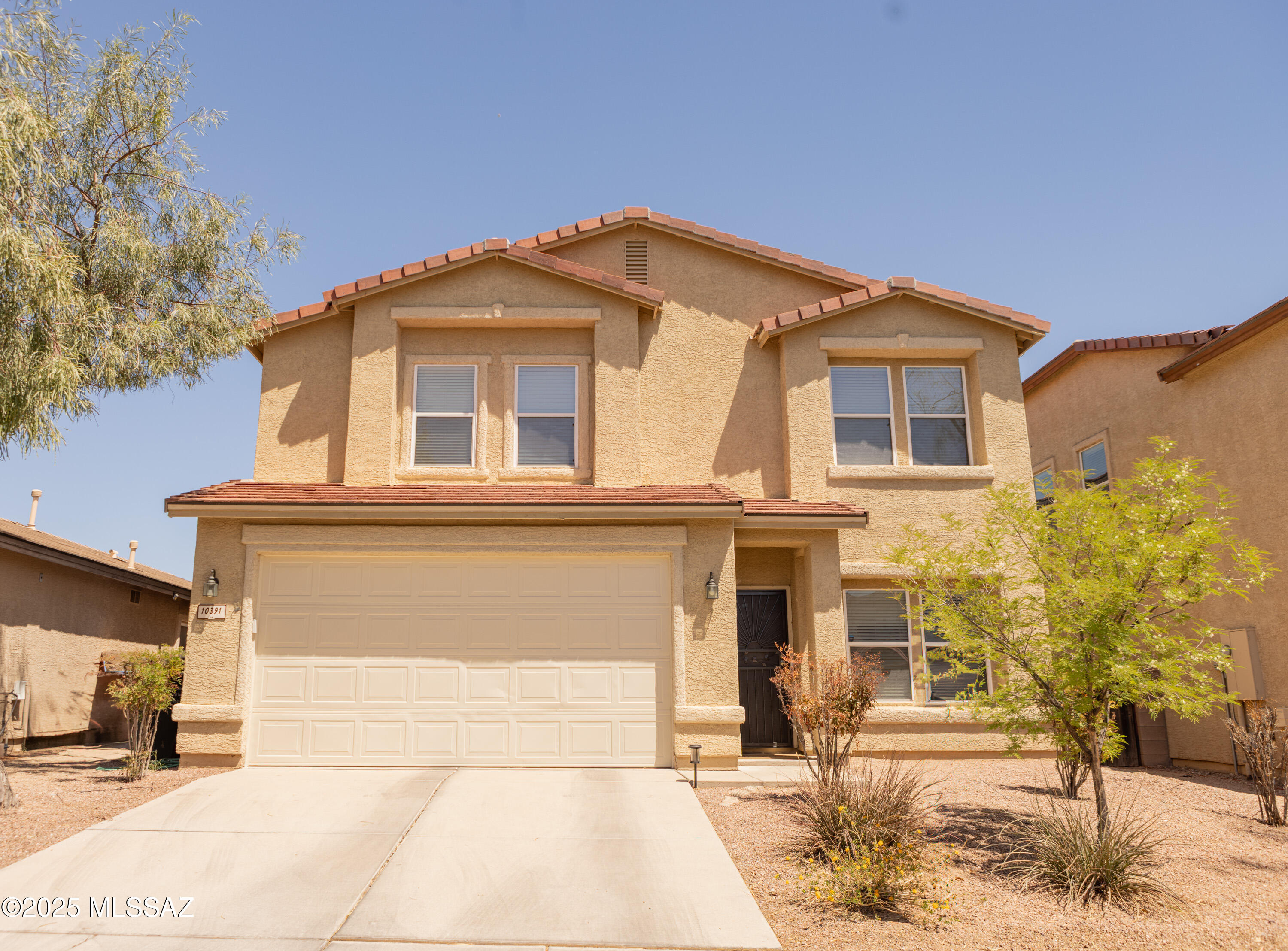 VA ASSUMABLE AT 2.75%!!!  Check out this spacious 4-bedroom, 2.5 bath home with a tandem 3-car garage, 2 brand new energy-efficient HVAC units, and a screened in Arizona room. Enjoy the beautifully updated kitchen which is perfect for cooking and entertaining. The new large island is great for family time and / or the center of gatherings. This home is located in the highly desired Mesquite Ranch neighborhood that offers 2 sparkling community pools, parks, basketball court, and walking trails. Top-rated A+ schools (Senita Valley and Rincon Vista) are at the East side of the neighborhood. The location offers a  perfect blend of comfort, style, and convenience to shopping, / dining.—ideal for anyone looking for their dream home!