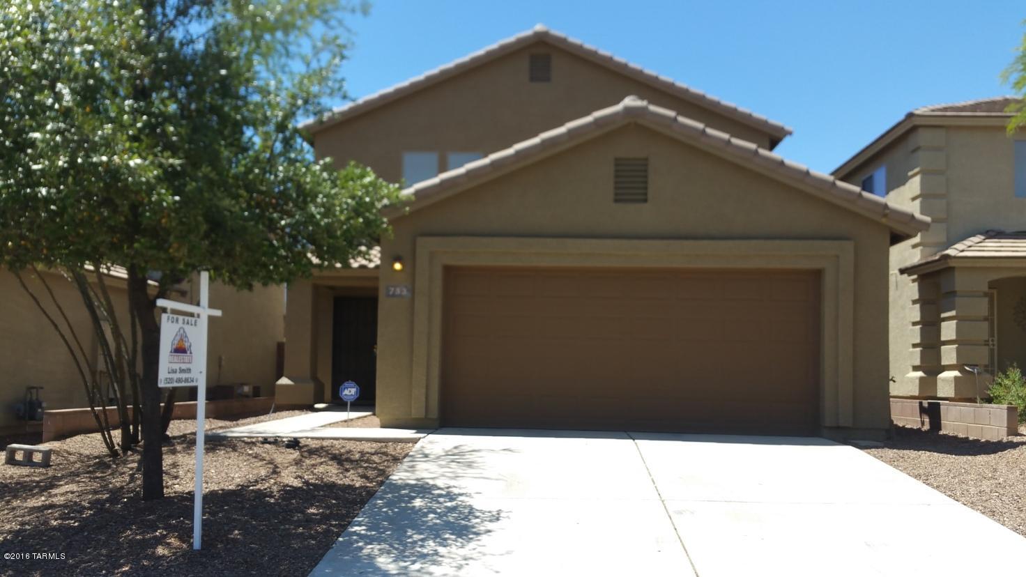 Great 2-story family home, in quiet and quaint Meritage Home subdivision, convenient to everything! Great room design, with open space, kitchen and great room, all tile! Downstairs half bath, and laundry upstairs, with split bedrooms. Small covered patio, with good sized yard, at the end
of cul-de-sac. Not age-restricted.