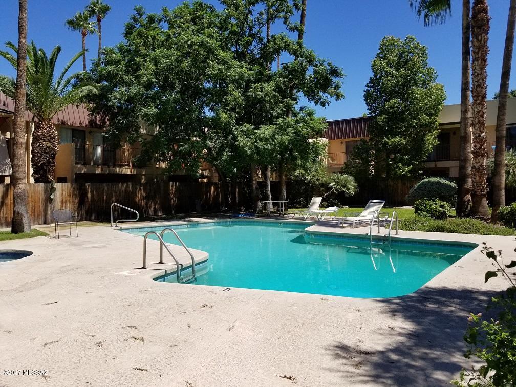 Recently repainted two bedroom one and a half bathroom condo. Located near the U of A on the corner of Mountain and Ft. Lowell. Its close to shopping dining and multiple transportation options. This home has been repainted and had the carpeting and vinyl flooring replaced and modernized. This unit is located right off the pool you can go right from the backyard into the pool area, there is no need to use the public entrance. Both bedrooms are equal in proportion, one of the bedrooms has its own terrace. Great for having your morning coffee or evening cocktails when you get home. This home rents for $795 per month; $795 security deposit; and a $250 pet deposit if applicable. $50 application fee per person over the age of 18 years old. Call now to set up a viewing.