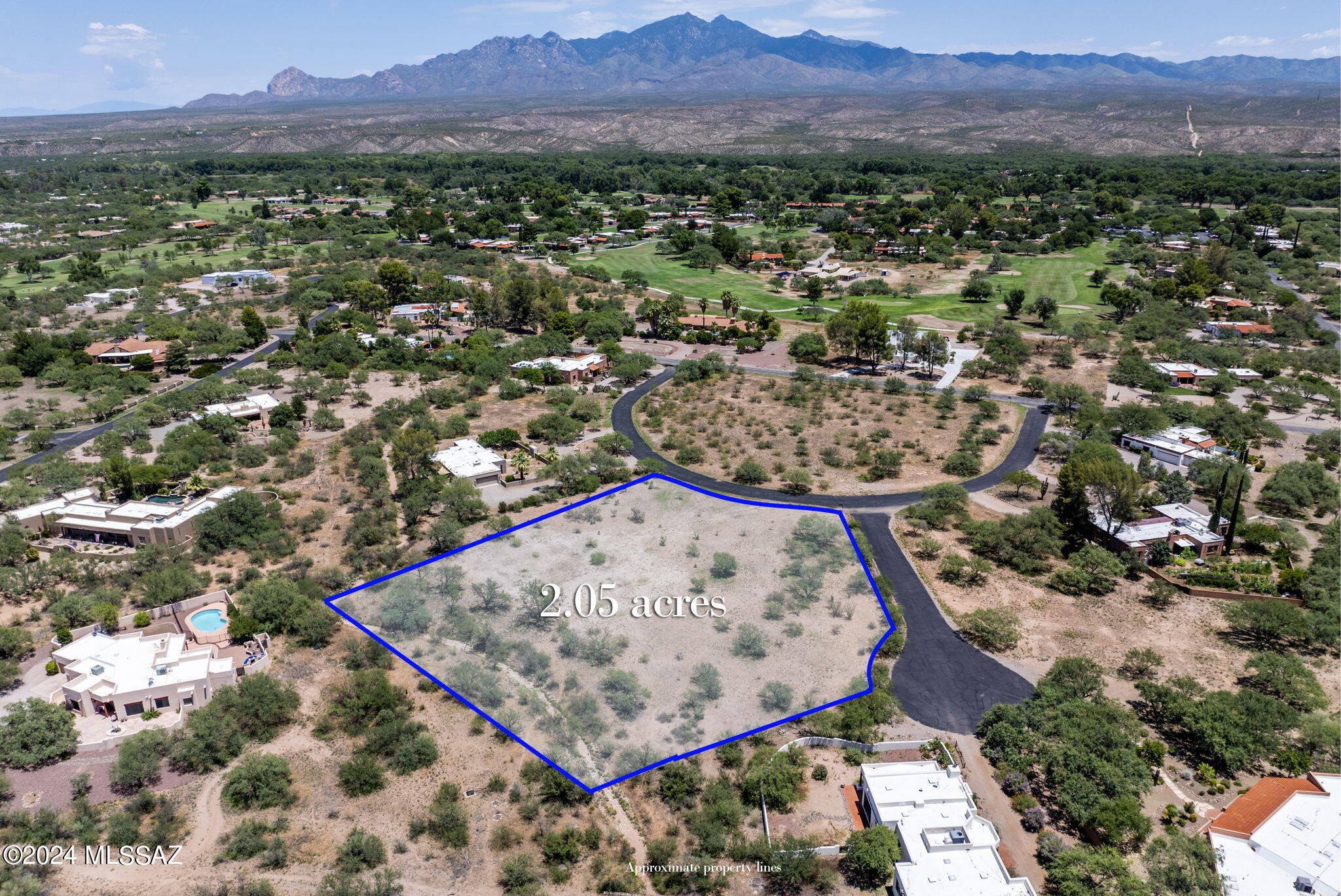 Build your dream home on this stunning 2.05-acre lot located in the prestigious Tubac Valley Country Club Estates. Nestled in a serene cul-de-sac, this property offers unparalleled privacy and tranquility with breathtaking mountain views in every direction. Enjoy the peace and quiet of a corner lot away from the main road and choose your preferred mountain vista to frame your dream home. With convenient access to the Tubac Golf Resort, you can relish exceptional golfing and fine dining experiences just a short drive away. This community boasts varied home sites ranging from 0.5 to over 1 acre, catering to diverse architectural preferences. Become part of a fabulous, well-established neighborhood with ample space for additional residential construction. Embrace the luxury, comfort, and scenic beauty of one of Tubac's most sought-after communities, and seize the opportunity to create the home you've always envisioned in Tubac Valley Country Club Estates.