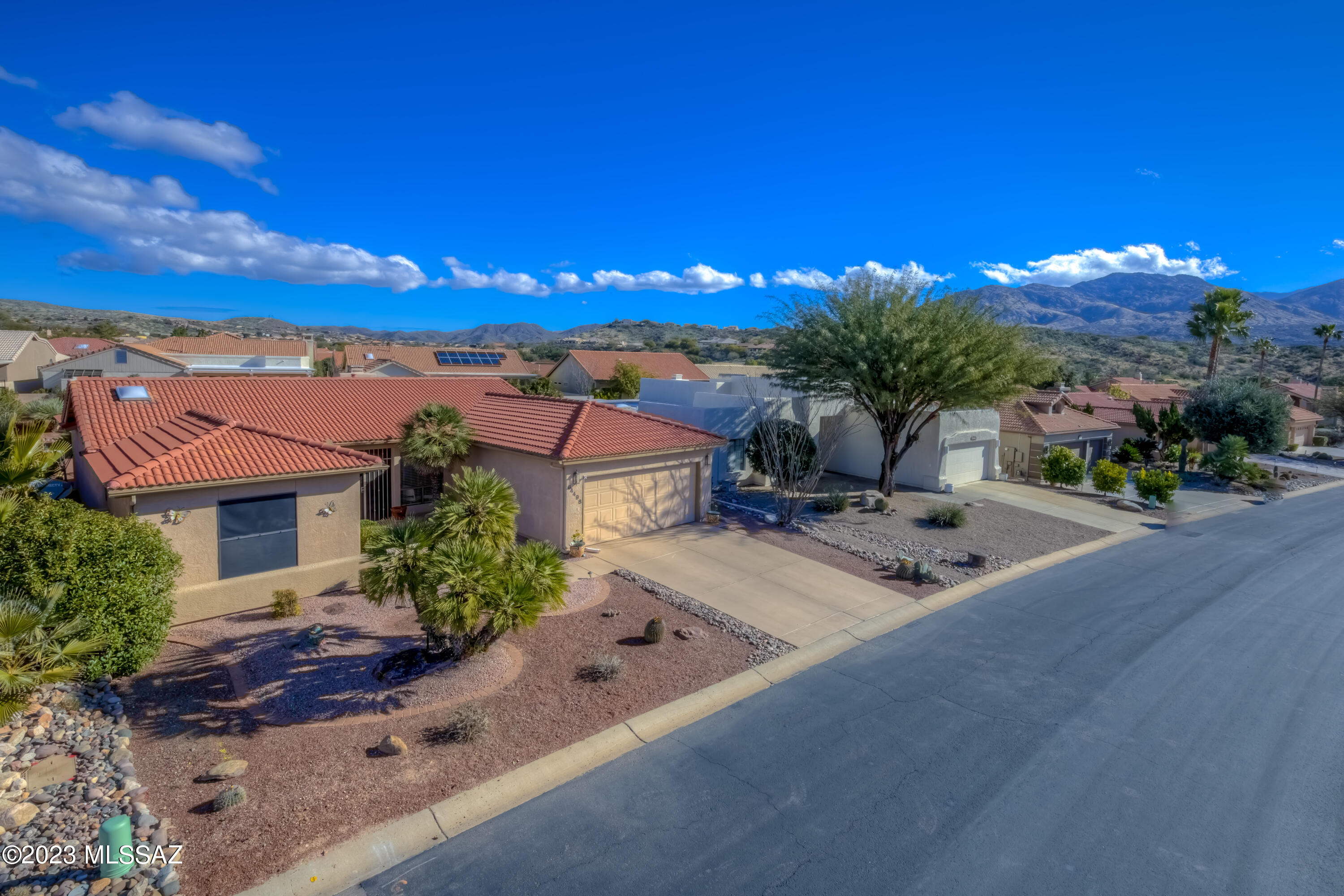 A HUGE lot with FABULOUS VIEWS of the Catalina Mountains is just the beginning of this amazing opportunity for quiet luxury living in the Saddlebrooke community; one  that has all of the amenities that one could ask for. Here you will find the most amazing weather that awaits those that understand this lifestyle and the offerings that follow a community of likeminded individuals that enjoy Golf, Pickleball, Tennis, Pools, Club Houses, etc.: what could possibly be lacking in your desired living style? Remodeled in 2019, this immaculatly maintained home boasts new flooring, new HVAC, new water heater, new walk-in tiled shower, granite counters, new appliances and much more! Nearly instant access to Golf Course and Club House, this home is not to be missed and won't last long!