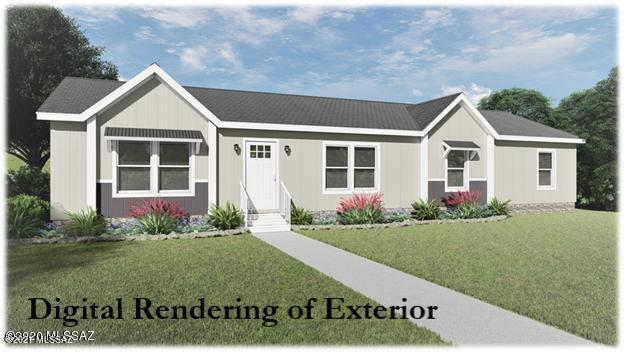 Owner/Agent. Brand New Manufactured Home is in the process of being delivered and installed. Estimated completion in June, 2021. Photos/video are of a similar model and floor plan. Some features shown may not be included such as Beamed Ceilings and Barn Doors. Colors may also vary. Features include 5 Ton Heat Pump, matching Frigidaire black side-by-side fridge, microwave, electric oven/range, dishwasher, farmhouse sink in kitchen, and oversized island to name a few! Contact us today for more information about our new construction process. This 1+ acre horse property on a paved road is only 10 minutes from I-10.