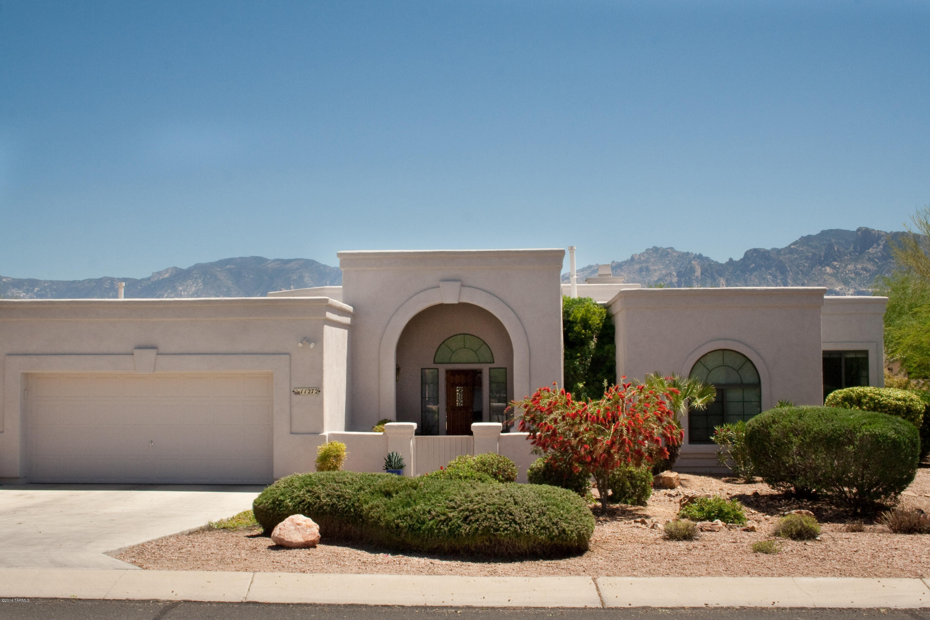 Popular Desert Vista Estates! Semi-custom, 4BR split plan, 2BA with 2 car garage. Contemporary design on one-third acre, professional landscape w/mature plants and fruit trees on automatic irrigation, Bocce or mini-sport court, raised garden area, custom Terazzo pool & waterfall spa. Gorgeous gourmet kitchen w/granite countertops & staggered Maple cabinets, Stainless steel appliances makes cooking fun! Great room has Beehive fireplace, separate breakfast nook and Arizona room which opens to backyard retreat! Close to Wilson K-8 and Ironwood Ridge HS, Oro Valley Community center, and Aquatic center. Unfurnished with minimum 12 month lease. Non-smoking property and small pet on approval. See virtual tour for more photos. Call to view this exceptional home!
