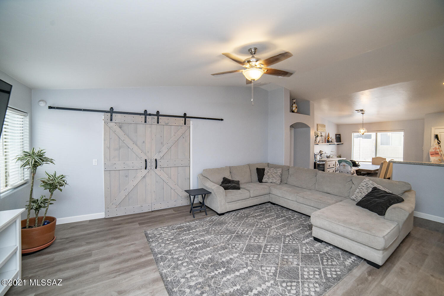 This charming SW Tucson property is nestled in beautiful Tucson Mountain Sanctuary and the views prove it.  Granite counters and modern tiles throughout.  Barn Door in the living room blocks entry and lighting, brilliant idea. NO neighbors behind.  Call to view this before it's gone.