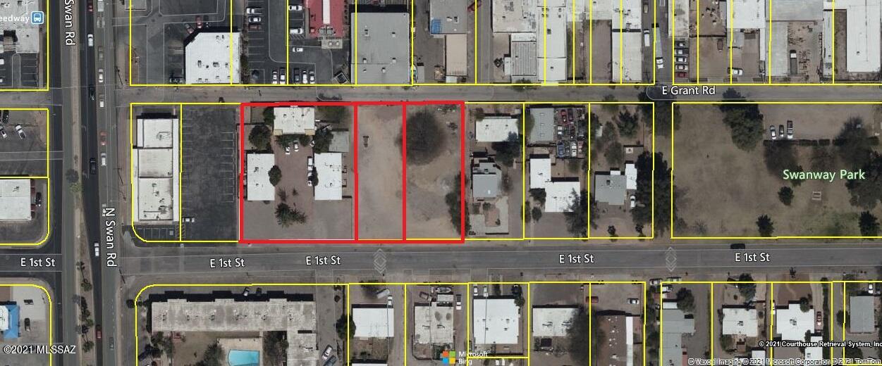 Tremendous value add opportunity!!! Well located six unit apartment complex near Speedway & Swan roads. This offering includes the six unit property & two vacant adjacent lots to the east. Both lots are zoned R-2 1/4 acre each . (Parcel numbers: 127-05-0820 & 127-05-0830). The six unit property is comprised of three duplexes, all 1/1 floor plans, surrounding a center court yard with excessive off street parking. Two of the duplexes have had many upgrades with the third duplex vacant and in need of remodeling. Four existing tenants are month to month and paying below market rents. Seller may consider selling the six unit property separately from the adjacent lots. Do not enter the property without an appointment with the listing agent. Additional info under the documents Tab.