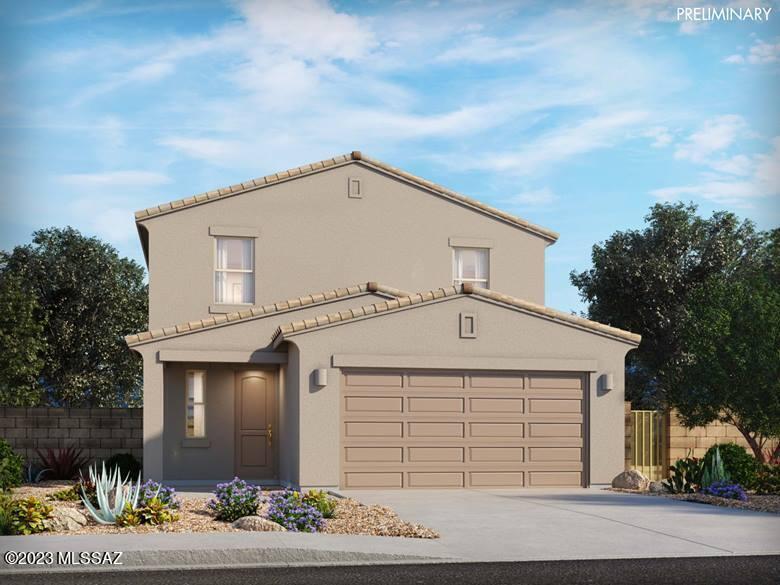 Brand NEW energy-efficient home ready Mar 2023! Enter this home through a foyer leading directly to the open-concept great room with a covered patio. Umber cabinets with shaded grey granite countertops, wood-look tile flooring with multi-tone carpet in our Elemental package with Uptown Lighting. Visit Valencia Crossing and explore new homes for sale in Tucson, AZ. This community offers close proximity to major employment centers including Davis-Monthan Airforce Base and Tucson International Airport. Residents will enjoy a community park and convenient access to The Loop Bike Trail. We also build each home with innovative, energy-efficient features that cut down on utility bills so you can afford to do more living. Each of our homes is built with innovative, energy-efficient features.