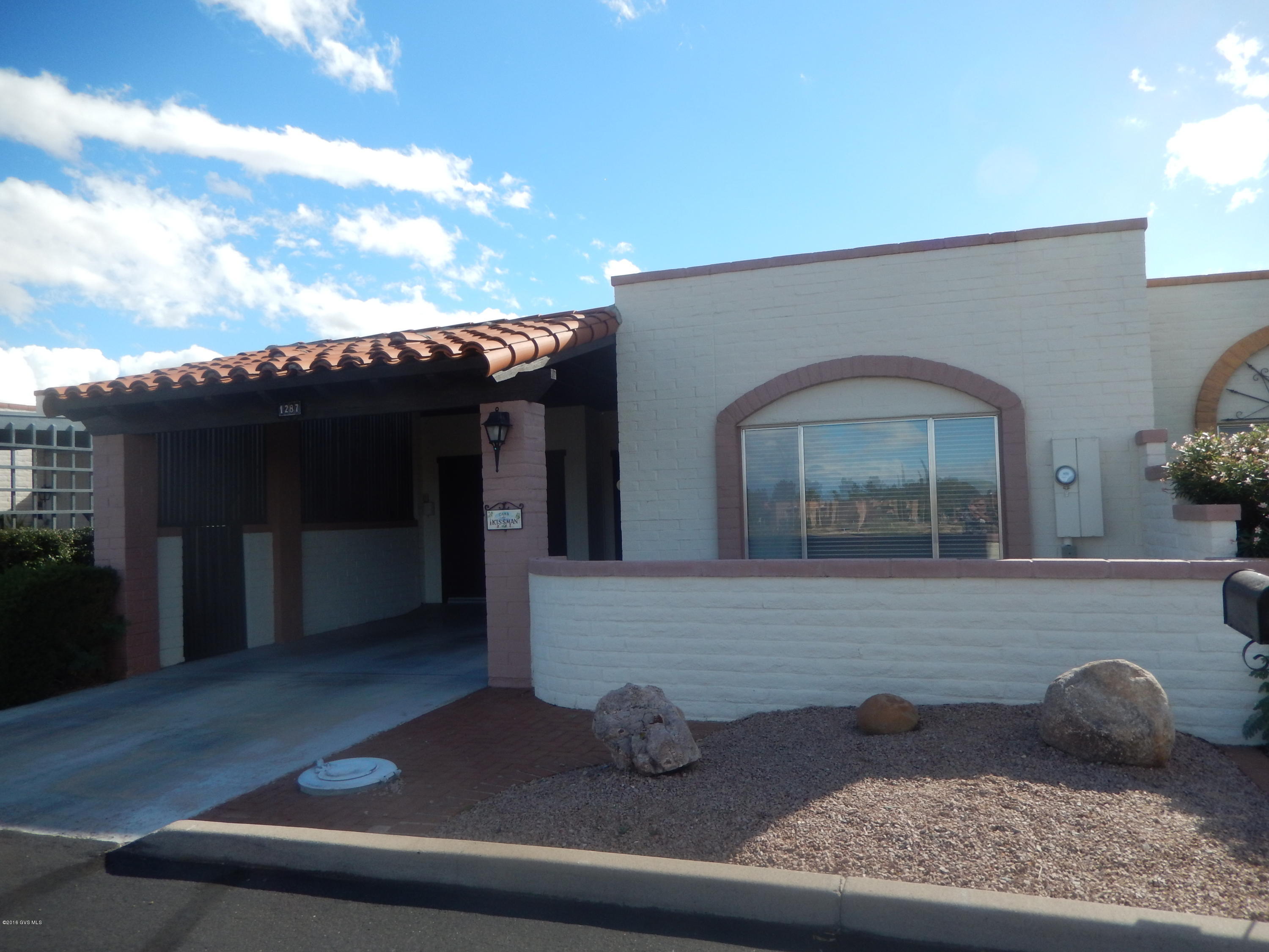 Great winter home fully furnished and golf course views from the front. Convenient wet bar in dining room. Sliding doors off guest room or TV room to back patio. Pleasant back patio with front and back storage.