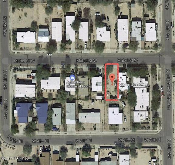 Lot in historic Barrio Blue Moon. Close to Uof A and Downtown. Check out remodeled home next door, 615 W Mabel.

Listing agents are related to seller. Seller is a licensed real estate agent in the State of Arizona.