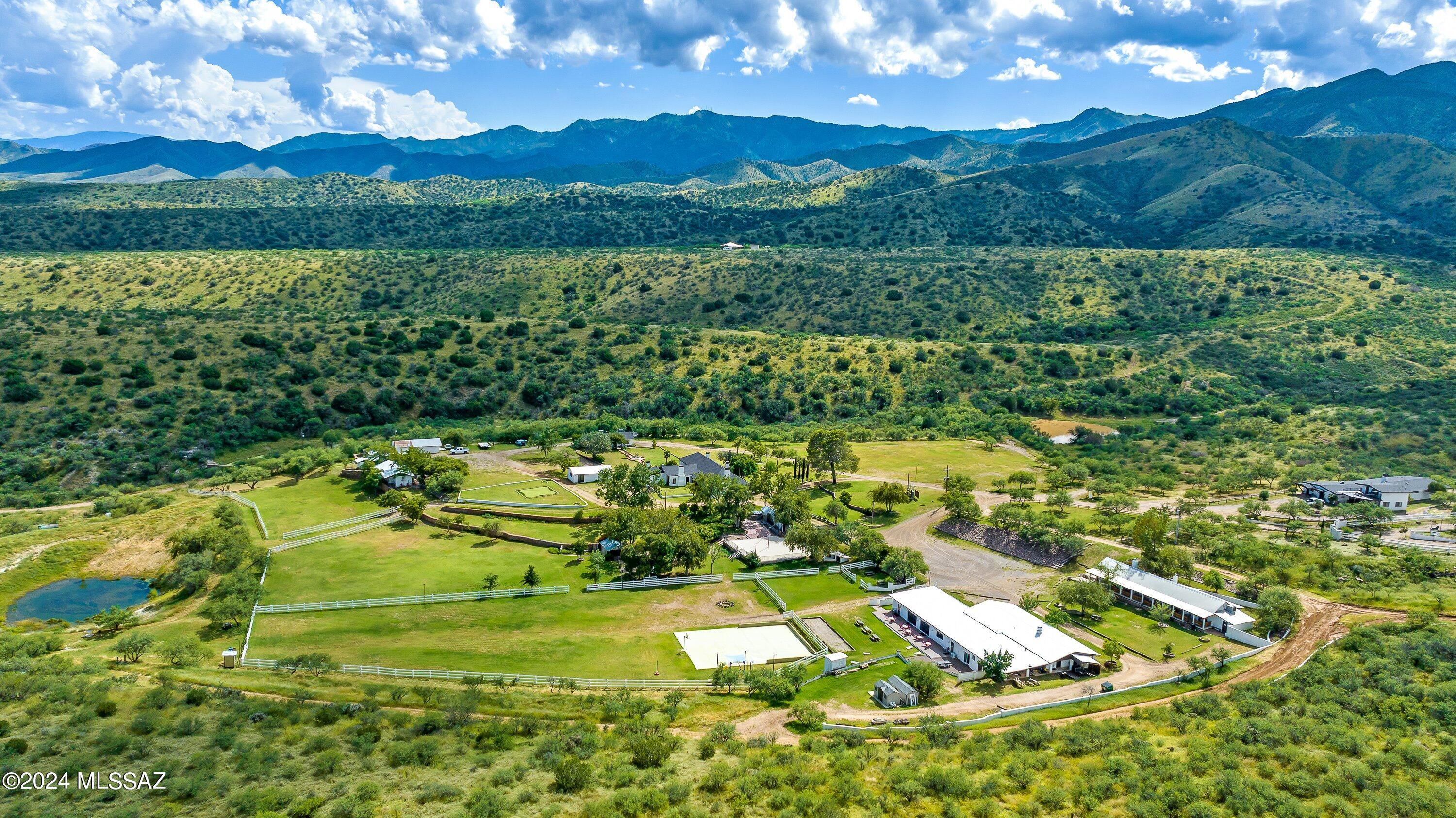 459-acre historic ranch on the backside of the Santa Catalina Mountains sitting at an
elevation of 4700 feet above sea level. On average the temperature is 10* cooler than
Tucson and 15* cooler than Phoenix. 3C Ranch was founded in 1900 and was the HQ
for a 36,000-acre cattle ranching operation. The main Verde House is 150 years old.
The 36.2-acre commercial Hotel features 6 houses that can sleep 50 people and has an
approved plan amendment to add 20 more casitas and 18 high end RV spots. In 2018
the Goff family of Oracle purchased the ranch and completely remodeled every building.
They also purchased a class 6 liquor license (approx. $150,000.00) and repurposed the
old horse stables and barn into a state-of-the-art bar and restaurant.