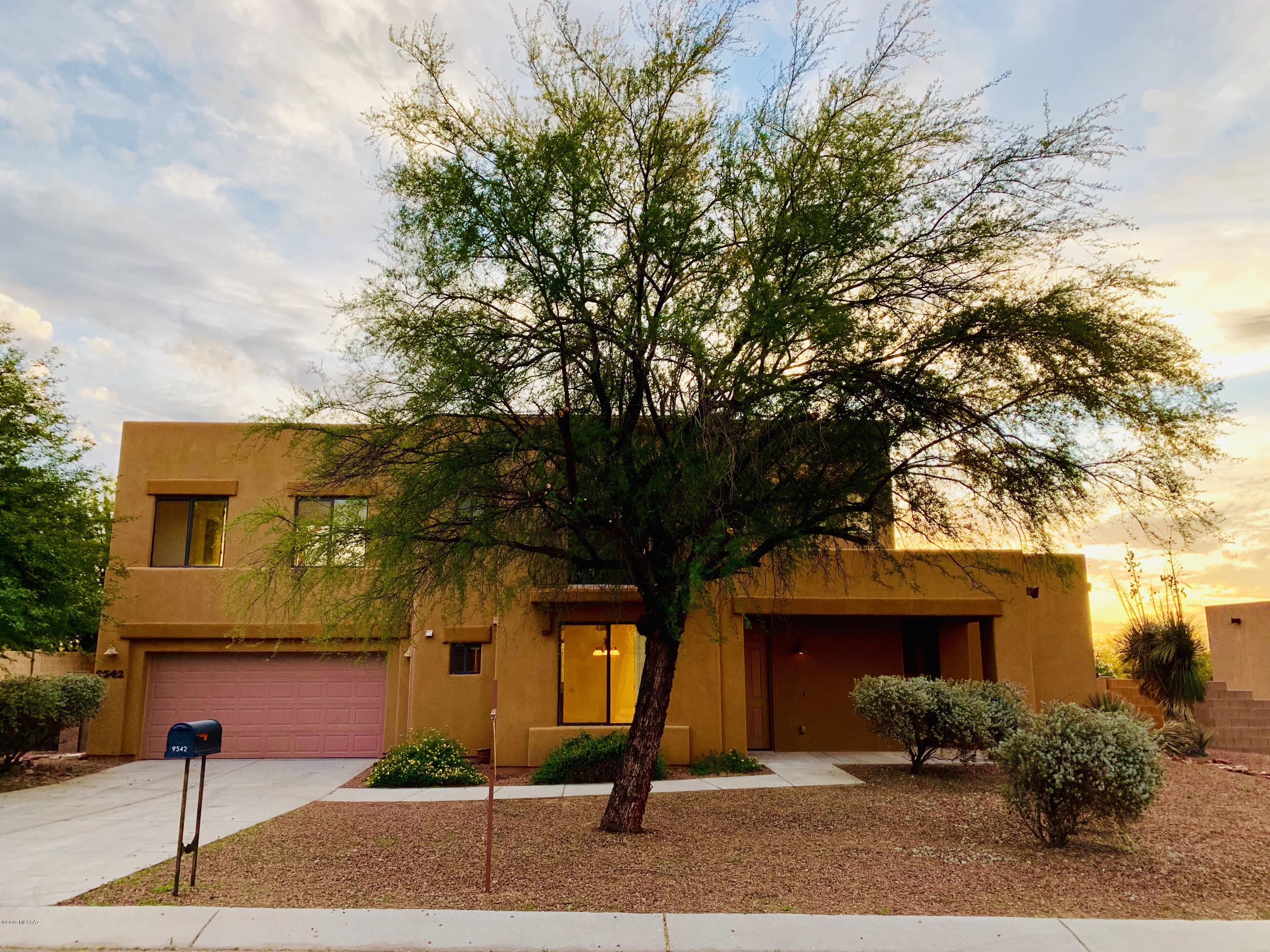 Newly renovated 5 bedroom family home in Rincon Trails on over quarter acre lot!   Fresh paint, new carpet & tile, new granite counter tops in kitchen make this light filled, open concept fully usable floor plan one to see.  Oversized 2 car garage for storage and fully fenced, spacious backyard. Enjoy the mountain views from the upstairs!