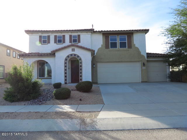 Only 9 years young!!  Over 3,000 SF 2 story single family home with 3 CAR GARAGE!!  

Open floor plan with one bedroom on 1st floor with 3/4 bathroom.
Tile countertops in kitchen with gas stove, built in microwave, dishwasher and a pantry.

2nd Floor has two additional bedrooms, large loft, and a full hall bath. Master suite with double doors.  Master bathroom includes double sink vanity, separate garden soaking tub,  and shower.  TWO master walk-in closets.  

Large dedicated laundry room on 2nd floor with a separate linen closet.

Large 0.19 lot with your own private CUSTOM POOL!  Amazing back yard with artificial turf, pavers, fenced custom pool.
