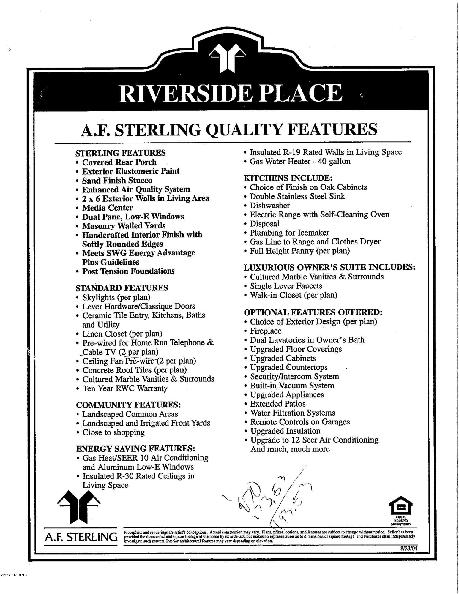 Riverside Crossing (1-133) - Residential