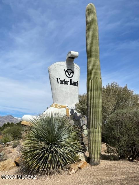 From being a RACETRACK, a COTTON FARM, AIRSTRIP and RESTAURANT. . . now it can be the site of your new home!  Vactor Ranch is a vintage Tucson landmark, site of ''THE BOOT'', and was turned into a residential subdivision in 1996; this being the LAST VACANT LOT in this well-located, gated community; WATER METER INSTALLED!  Flat and rectangularly shaped, just like all the other lots.  Existing home sizes are 1,640-3,000+ sf so plenty of room for first-home or downsizing.  6 lots from COMMUNITY POOL, SPA and CLUBHOUSE/REC ROOM.  1/2 mile from Udall City Park w/ 15 lighted PICKLEBALL COURTS & city-wide, 54-mile LOOP for walking/biking.  W/in minutes from a PREMIER NATURAL AREA - Sabino Canyon – a trailhead into the National Forest w/ miles of hiking. See Photos for lot aerial and dimension m
