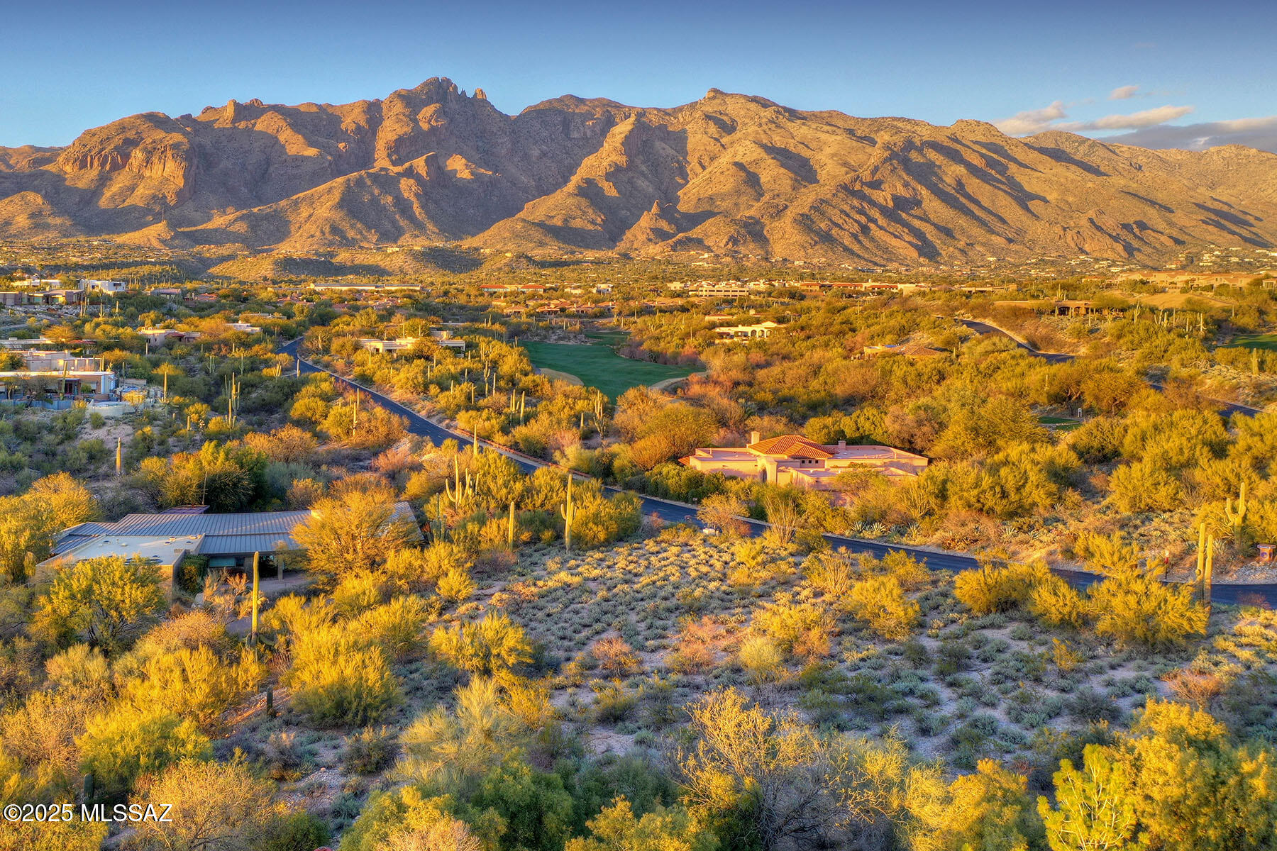 *Seller will accept or counter offers between 587,500 and 629,000* Here's your opportunity to make one of the last lots in prestigious and gated La Paloma Estates yours! Not only is it an exceptional lot, but BUILDING & LANDSCAPE PLANS ARE HOA & COUNTY APPROVED! The time, inconvenience and effort have been front-loaded by the Sellers and your building process can begin right away bringing you many months closer to living the La Paloma dream in a brand new stunning home! 
The lot, at just over an acre of gently sloping topography, offers breathtaking mountain views that will leave you in awe. Saguaro studded, natural lush desert combined with beautiful desert-adapted landscaping will envelop and enchant the senses! This Santa Barbara style home is thoughtfully designed and oriented... to maximize views and privacy. The Main House at 3876 sqft, includes 3 bedrooms, den and 4.5 bathrooms. The 2-car garage attached to main house is complete with enormous storage area which could allow the garage to function as a 4-car tandem. The kitchen is choice including 48" gas range, 36" refrigerator and 36" freezer, pantry plus butler pantry and loads of counter space. Don't forget the well-appointed wet bar off the great room. Each bedroom features an en-suite bathroom and walk-in closet. The primary bedroom is beyond generous with a spa-like bathroom, massive walk-in closet and direct access to the enviable laundry room.  Worth noting is the counter space, storage and shower in laundry room perfect for dogs or humans in need! Exposed beams, 24'x9' stacking sliding glass door and fine architectural details help surround you by refined beauty. The open, split-bedroom floor plan offers a modern lifestyle and includes too many features to list here. The detached guest house, connected to the main house by a tasteful porte cochere, is 848 sqft, 1 bedroom, 1 bathroom, 1car garage with living room, kitchen and laundry room. **Please refer to Features List, Floor Plan, Color Renderings, Elevations and Site/Landscape Plans in Documents. Enjoy the freedom to choose your own finishes, cabinets flooring, tile, appliances, paint...make it your own!**
Outside, you'll find everything you need to entertain, relax, cool off, warm up or play. The counter-level pocket window at the kitchen opens wide to provide seamless service from inside to outside. Grill over the built-in BBQ, cool off in the conventional pool, sun at the ramada, warm up in the spa or at the double-sided fireplace, sit, dine, sip and master your game on the putting green.
What a unique and advantageous opportunity to create the quality life you desire and deserve in irresistible La Paloma!
