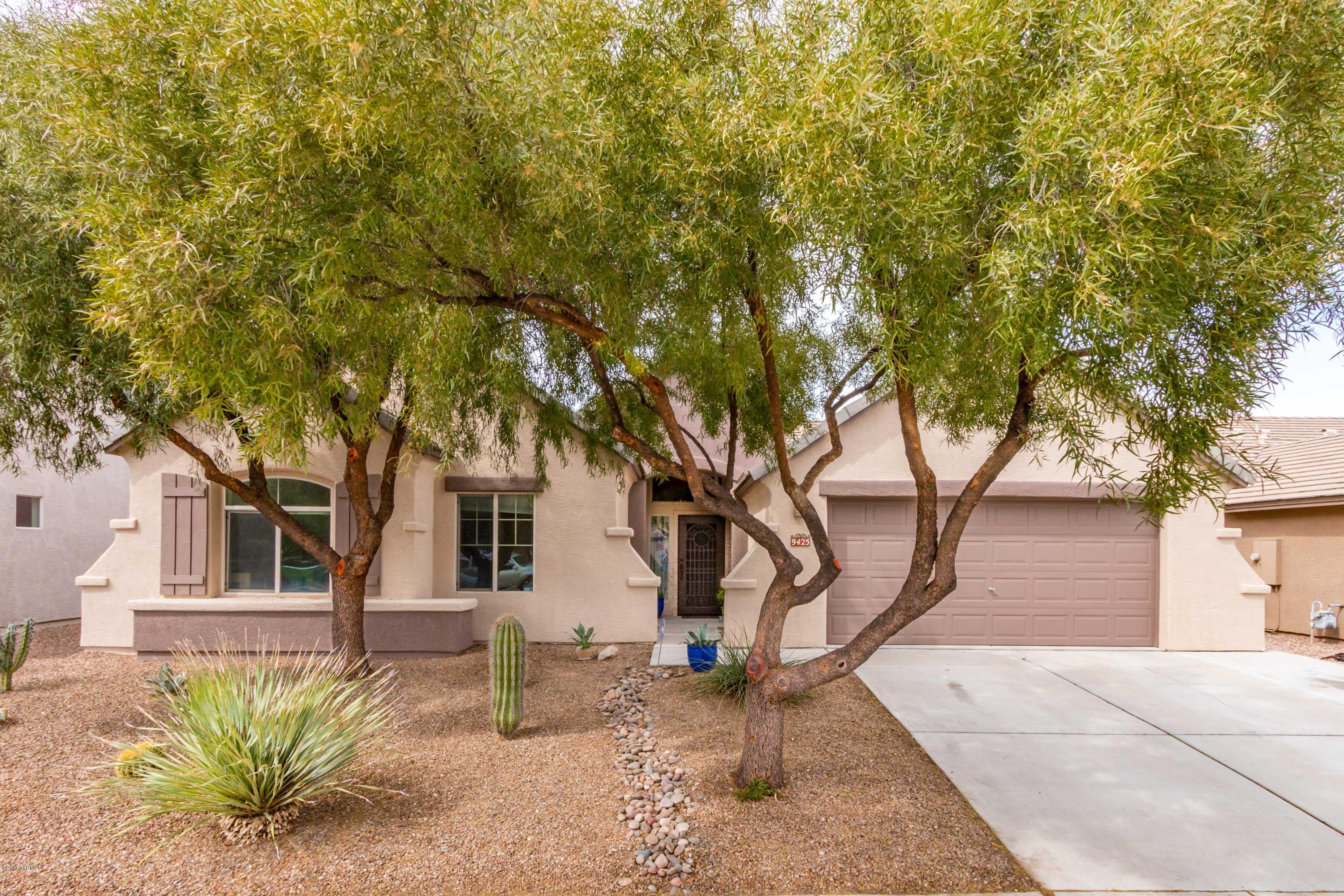 Walk in and fall in love with this original owner, meticulously maintained and beautifully modernized 4 bed/2 bath Pulte Home. Located in quiet Continental Ranch Neighborhood with no through-traffic. It has a split floor plan with perfect flow of wood flooring, tile and fresh carpeting throughout. Looking up, the flooring is complimented by vaulted ceilings that creates the spacious feeling. Recent revisions to the kitchen include new granite counter tops and a 5-burner gas stove. The large master bedroom features multiple bay windows and has a large walk-in closet. In addition, there's a direct access to the laundry room! Moving into the backyard you'll immediately appreciate the large trees, green grass and neatly installed patio pavers that will accommodate your outdoor furniture. The trees and layout promote a sense of privacy and relaxation. The 3-car tandem garage allows both your vehicles to be indoors while still having that important space for storage and a workshop. You are also in walking distance to the community park with playground, ball field, lap pool and hot tub which is part of the HOA. When backing out of the garage, it will be encouraging to know that shopping, restaurants, entertainment, I-10, and schools are conveniently located nearby.