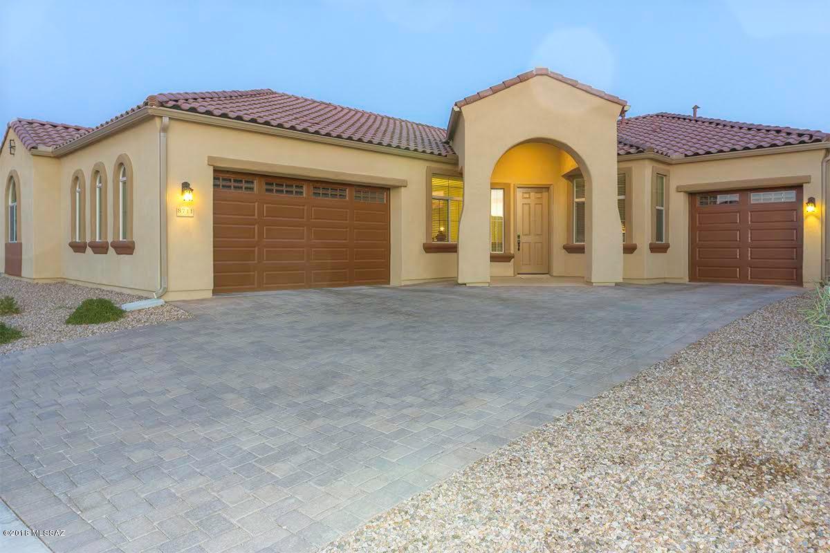 Practically-new, highly upgraded, and move-in ready! This bright and comfortable 4-bedroom is located in the heart of very popular 'Saguaro Springs.' Sellers relocating after just 5 months. Home is spotless. Upgraded tile, kitchen, and bathrooms. Water softener, reverse osmosis, and window treatments  - already here! Why spend a year struggling with the wait, hassles and escalating cost of a new-build, when you can start enjoying the 'good life' in this beautiful home in just a few weeks? Neighborhood includes grassy play areas and play equipment.