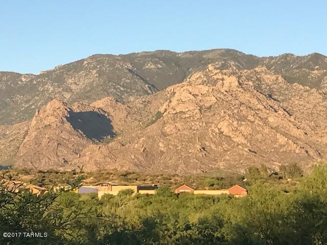 The GOLDEN HOUR backdrop over 80 acres of Natural Area creates VERY RARE straight-away, SWEEPING, DROP-DEAD views of the Catalina Mtns and some Oro Valley nightlights. END-OF-CUL-DE-SAC SETTING provides added privacy; feeling like you’re living on ACRES of LAND! Perfect lot for DOWNSIZING! 2-stories allowed. Located in the Catalina Shadows Est community w/ well-kept homes, including new custom builds.  Delight in the SUNSET rays DANCING off the Catalina's affording a FULL PALLETE OF COLORS.  First time on market and the first time you see it you will be captivated by this AWE-INSPIRING setting, too.