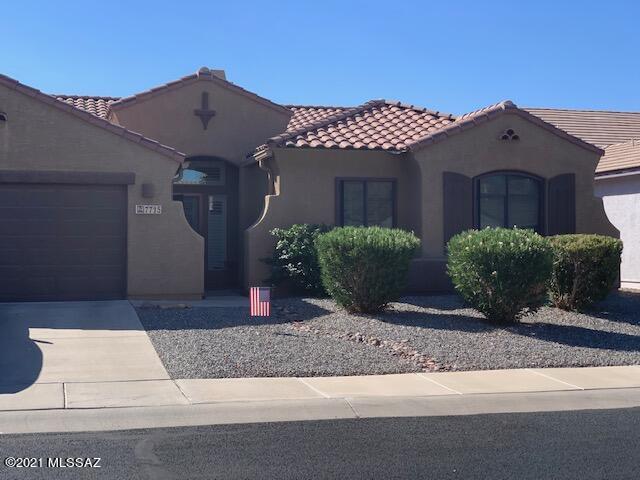 Immaculate 4 bed/2 bath home, lovingly maintained. Ceramic wood-look tile throughout, no carpet! Plantation-style shutters and designer paint, upgraded kitchen cabinets, dual sided gas fireplace in living room/family room, spacious primary and renovated primary bathroom. Low care backyard with oversize covered patio. What more could you want?!
