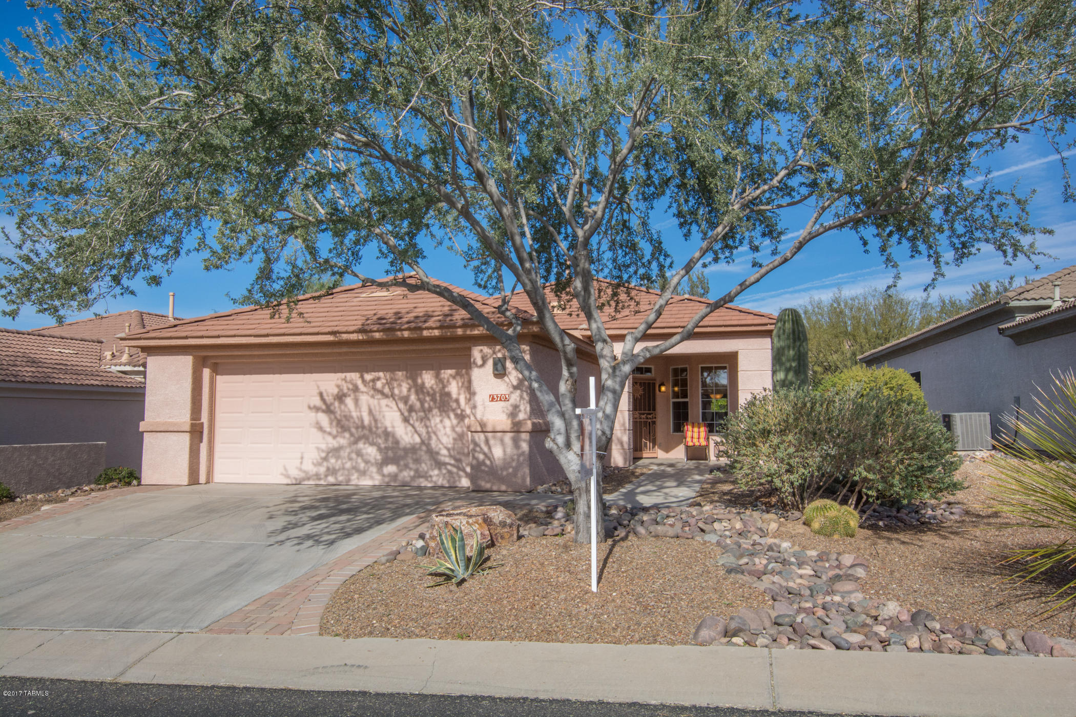 This updated Keystone proves you can have it all!  Neutral 18'' tile throughout makes cleanup a snap!  Granite counters and updated lighting enhance the kitchen with a sunny breakfast nook at one end.  Step out to the beautiful backyard with extended paver patio.  Lush greenery and fruit trees create a serene oasis for you to enjoy our fabulous Arizona weather.  Why rent when you could enjoy this lovely home?  Furniture is available and you could move right in and take advantage of all the amenities The Highlands has to offer!  You deserve it...take advantage of this wonderful opportunity to live the Arizona lifestyle.