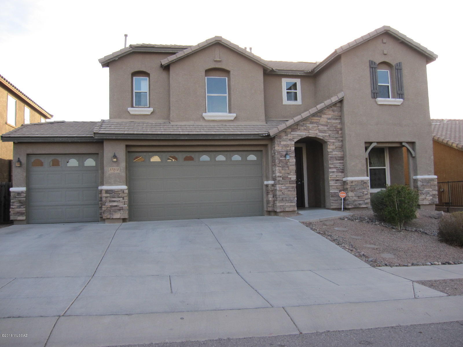 One of a kind in Santa Rita Ranch in the Vail School District! Extensive custom moulding and trim detail throughout sets this home apart from the rest. 6 spacious Bdms, Formal Living & Dining are graced by 2 elegant chandeliers. Family Room with gas fireplace, Breakfast Nook and a 3-car Garage. Guest Room and Bath #4 are located downstairs.2nd Master Suite w/Bath #3 and Bonus Room! Great for sewing, office, study, music or gaming room. Ext Covered Patio with gas stub for BBQ. Raised paver patio with fountain. Enjoy magnificent sunset views and starry nights from the backyard or balcony off the Master Suite. Large kitchen can accommodate lots of helping hands. SS appliances, Corian counters, island, and desk. Plenty of storage. Washer/Dryer incl. Easy access to Sahuarita, Sonoita Hwy & I-10