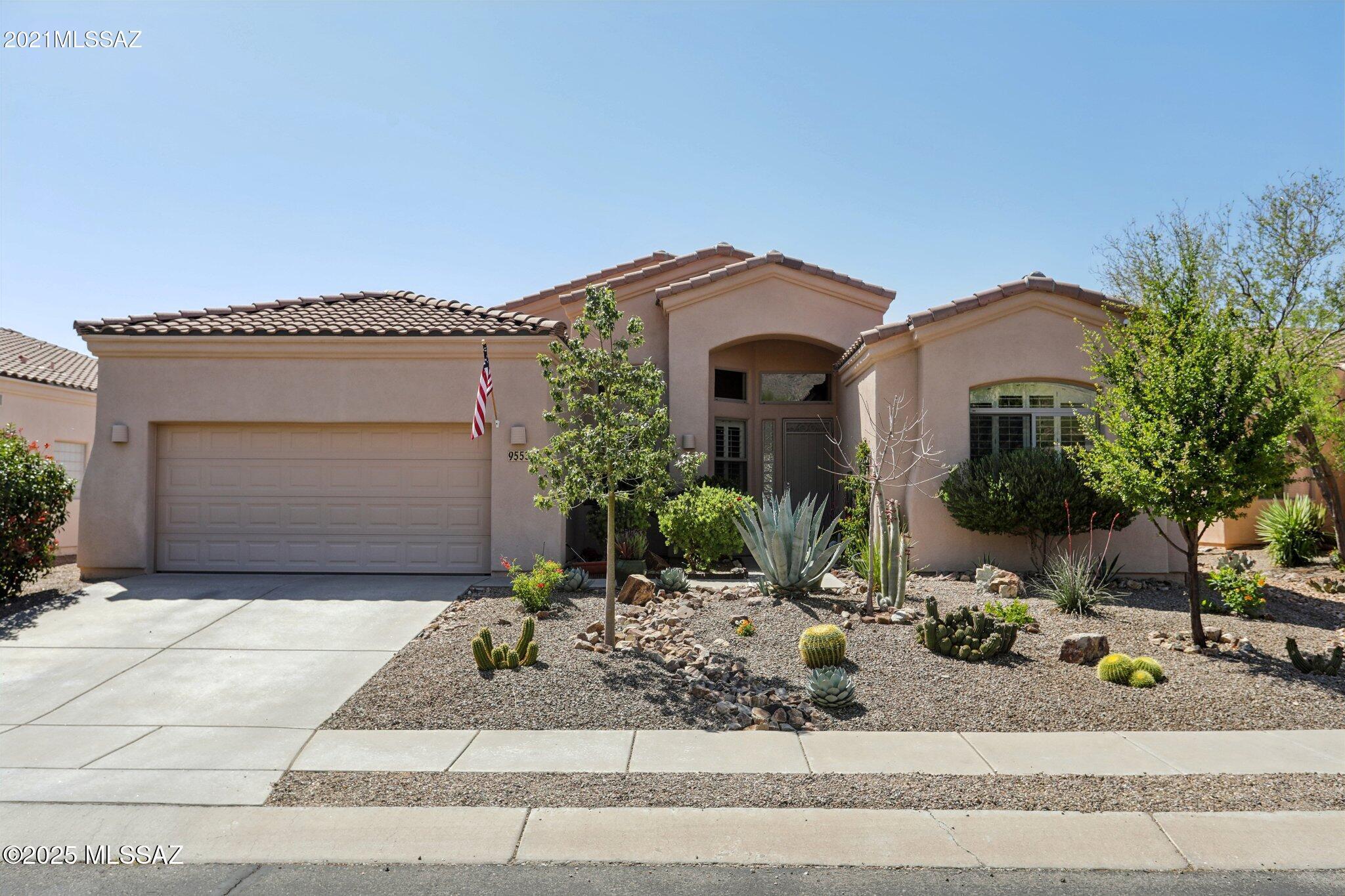 Nestled within a peaceful cul-de-sac, with stunning Pusch Ridge views and short walk/drive distance to all the major shops and parks.  This MOVE-IN-READY home offers the perfect blend of elegance, comfort and convenience.  Located in an exclusive neighborhood of only 20 homes, this gem was built in 2004 and has many upgrades and thoughtful design features. 

HOME FEATURES: high ceilings, Granite counters, SS appliances, Travertine, hardwood floors and plantation shutters throughout, built-in storage shelving cabinets in the garage, outdoor BBQ island, custom iron security doors, built-in wall unit in the living room.

HOME UPGRADES AND ATTRIBUTES: Re-Roof - 2023. PAID OFF SOLAR - Oct. 2016 (Average monthly electric bill is around $26) Newer 6 station RainBird Wi-Fi Irrigation System includes "vacation station" (1/2" poly pipe) - completely redone in Dec. 2024  (Each Station and Each Drip Nozzle can be independently turned on or off)  Front Yard Landscaping - 2025, solar powered Ring security cameras around the house - 2023, retractable patio shade -2022, exterior painted - 2020, all bedrooms painted - 2025, master bathroom remodel - 2017, water heater replaced -2021, Aqualine Water System -2017,  dishwasher replaced in 2024, washer, dryer and fridge replaced-2018.  AC replaced in 2015.  The seller has a paid, transferable 10-year maintenance contract with Temperature Control, LLC  for Plumbing, Electrical, HVAC and AC, signed in 2020
 
Don't miss the opportunity to own this exceptional home. Schedule your private showing today and experience the beauty and lifestyle that awaits!