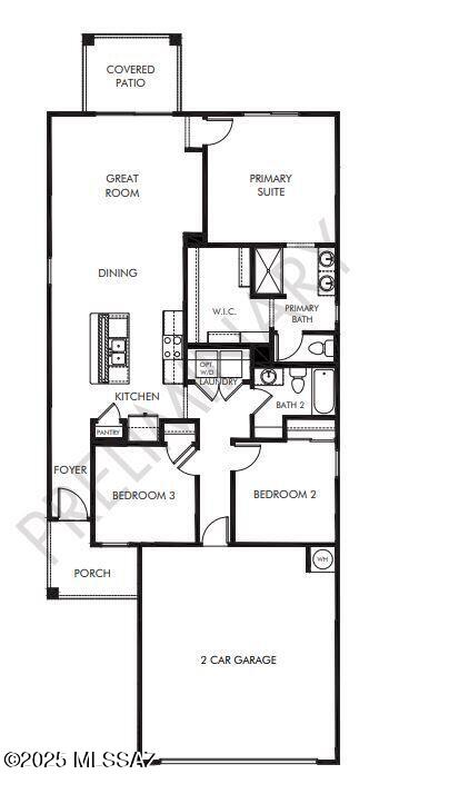 This open concept plan offers 3 bedrooms, 2 bathrooms, and a 2-car garage. Watch the desert come to life from the covered patio just off the great room. This community offers close proximity to major employment centers including Davis-Monthan Airforce Base and Tucson International Airport. Residents will enjoy a community park and convenient access to The Loop Trail. We also build each home with innovative, energy-efficient features that cut down on utility bills so you can afford to do more living.
