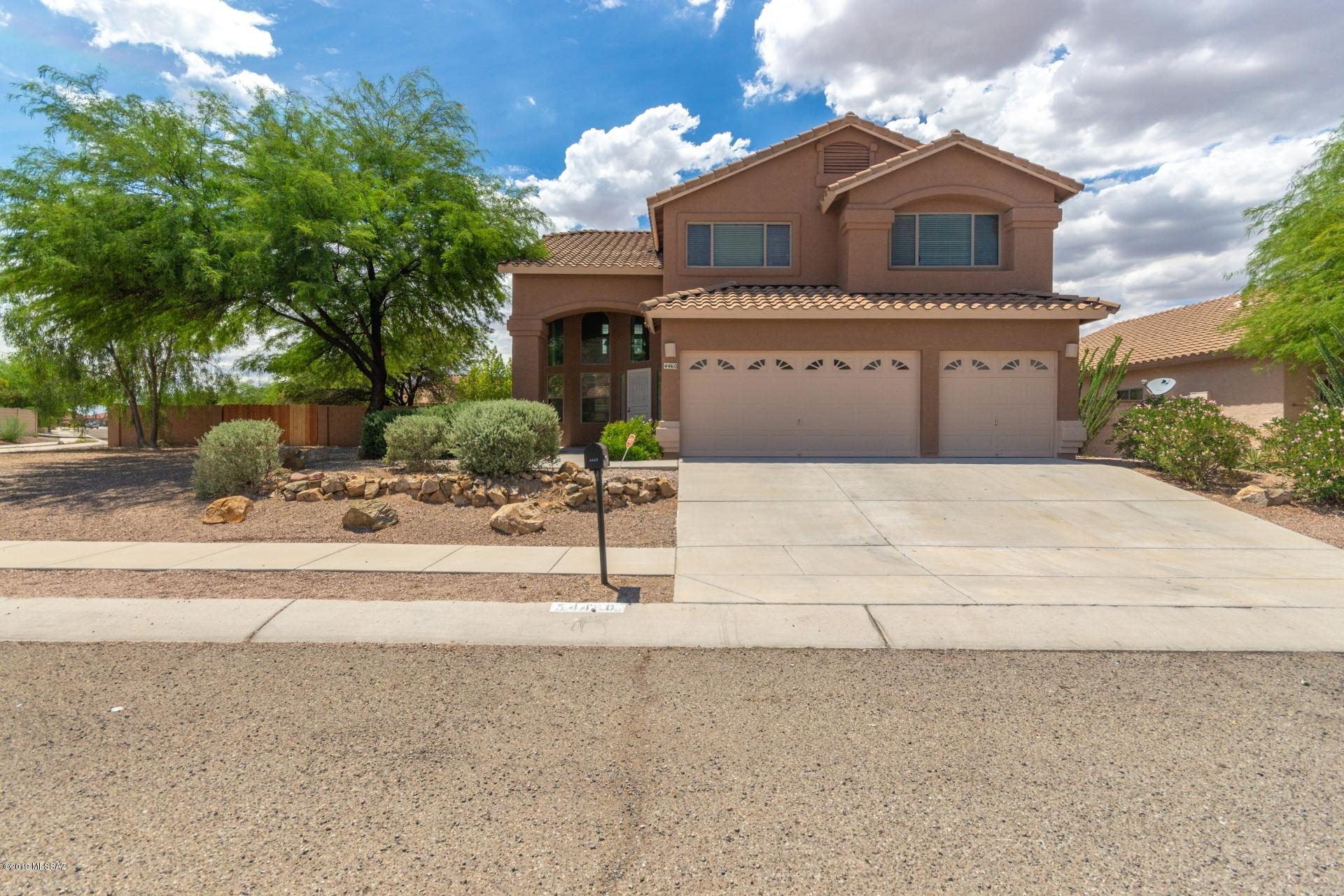 Stunning corner lot with mountain views! Step inside and you are greeted with natural lighting, tile flooring and a formal living/dining room! Off the kitchen is a great room, perfect for entertaining. Custom wood cabinetry with black appliances, and stone countertops. Escape to the master retreat which includes room for a sitting area and walk out exit to your private balcony where you can enjoy the mountain and sunset views! Your outdoor space includes an RV Gate and Parking. Make this your dream home today! **Home has new exterior/interior paint and new carpets**