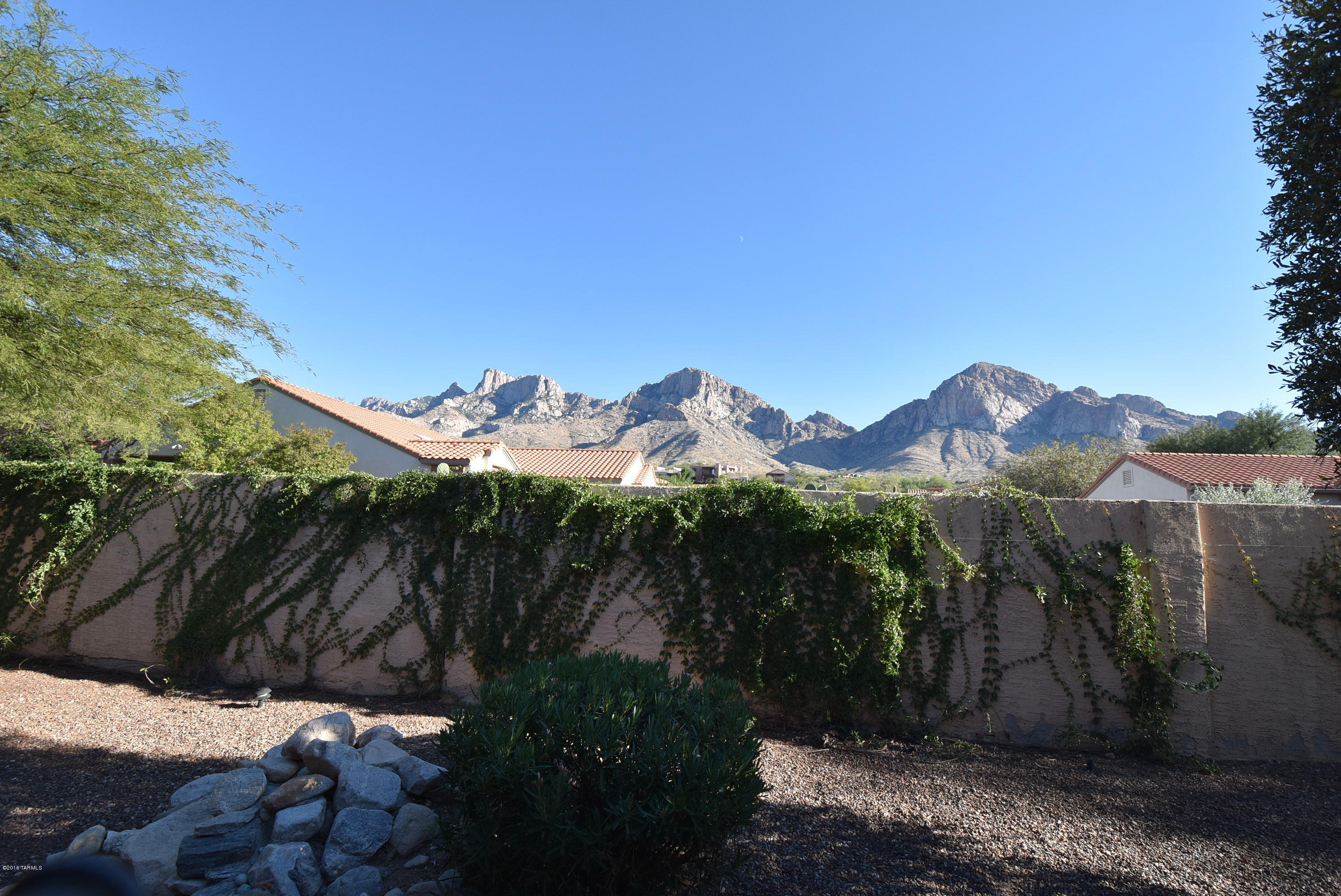 Exceptional home in gated La Reserve community with gorgeous Catalina Mountain views. Features include two spacious master suites each with their own double door entries, bathrooms, & walk-in closets. Bright & open kitchen with lots of cabinetry & center island with bar seating. Large East facing windows enhance the living room, dining room, breakfast nook, family room, & master bedroom with spectacular views of the Catalina Mountains. Master bath features a double sink vanity plus separate shower & garden tub. Multiple sliding glass doors open to a large covered patio with extended brick pavers & lovely back yard with mature trees. Vaulted ceilings, plantation shutters, ceiling fans, plus additional storage in the garage. Non-smoking home. Call listing agent for leasing details.