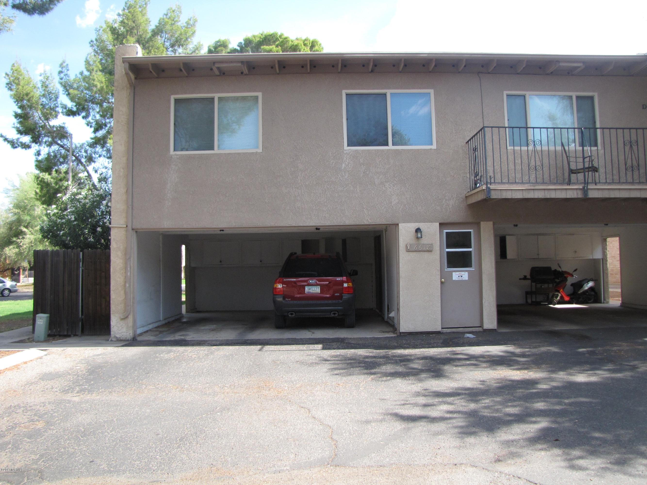 2 story condo.  2 bedrooms, 1 bath upstairs. Conveniently located near restaurants, shopping, entertainment, outdoor activities.   Some storage in carport. Community has a park feel setting. Community pool.