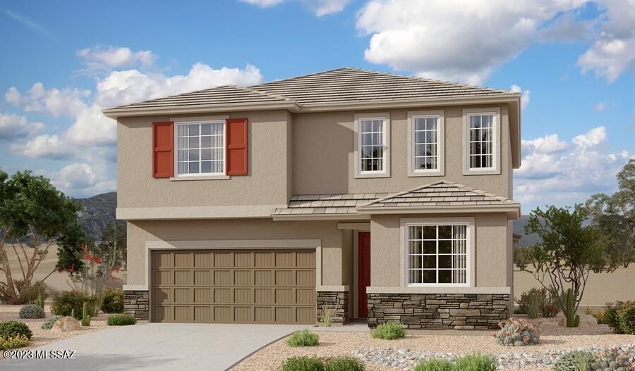 Spacious and accommodating, the two-story Moonstone plan features an open-concept main floor and five charming bedrooms upstairs. Just off the entryway, you'll find a secluded study with a nearby powder room. Toward the back of the home, a great room flows into an inviting kitchen with a center island and adjacent dining room. Upstairs, a sprawling owner's suite includes an attached bath and walk-in closet. Covered patio also included!