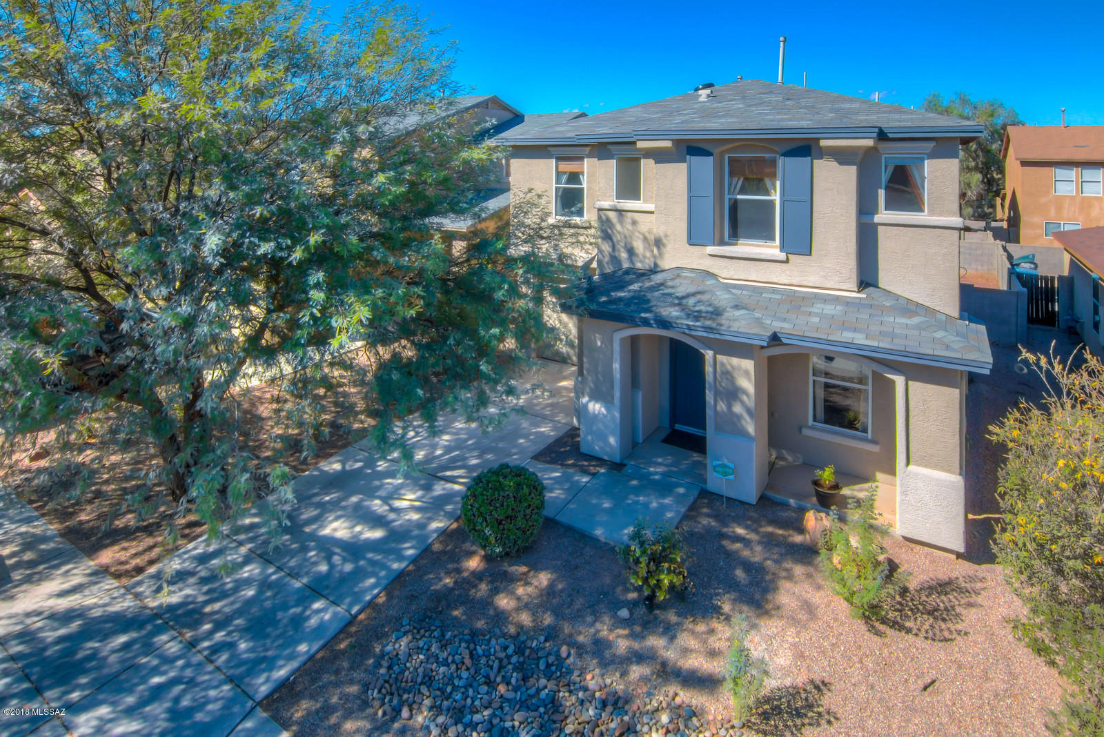 Located in Julian Ranch West.  This Home Features the Ceramic tile throughout bottom floor and 3 Bedroom 2 Bath with Loft upstairs. Kitchen include granite counter-tops, matching appliances, breakfast bar/island. Ceiling fans throughout. Home includes washer and dryer. Attic has a solar attic vent fan.