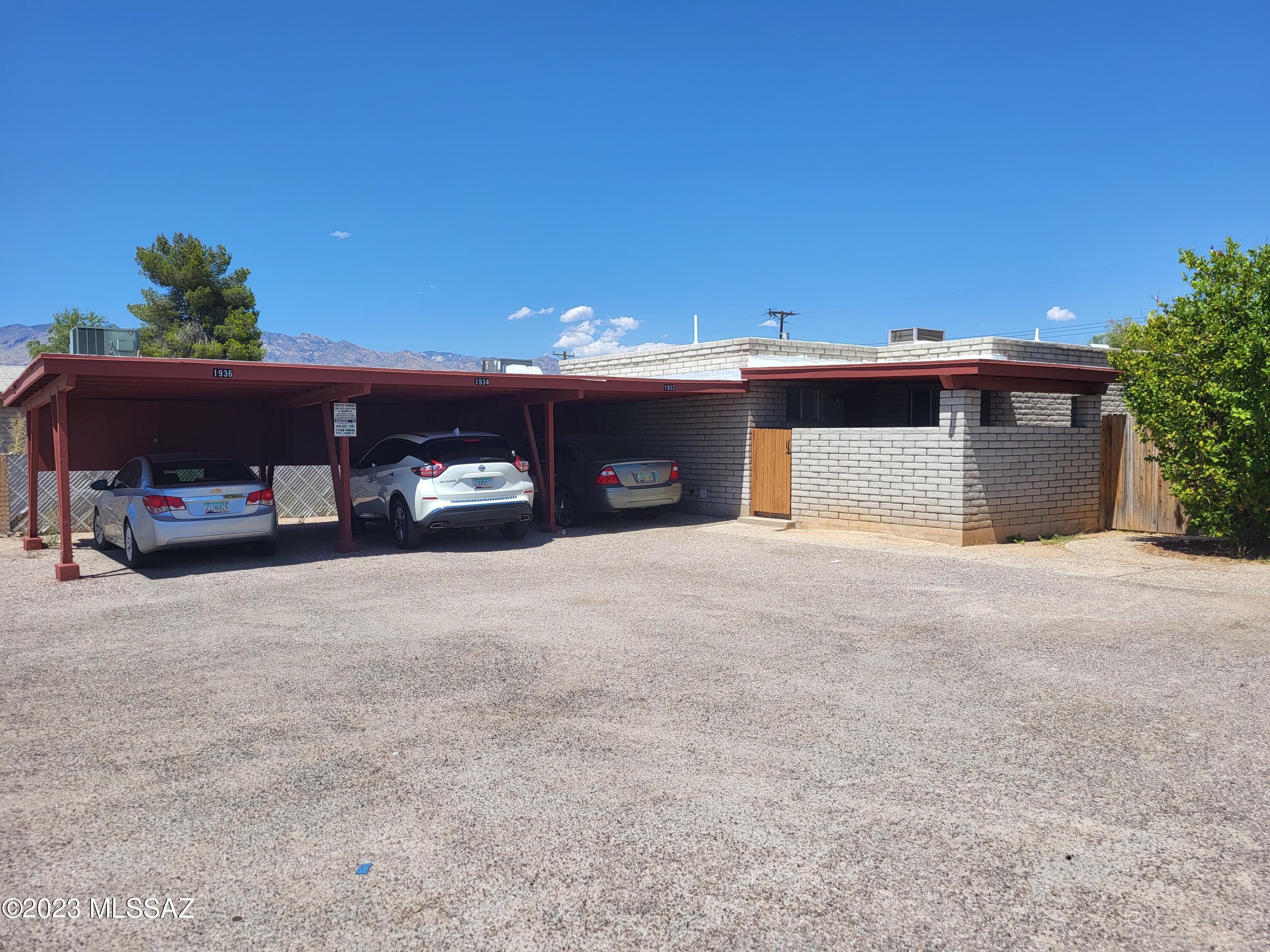 Well maintained triplex with masonry construction. Units are comprised of one 3/2 unit 1364 sqft and two 1/1 units 800 sqft each.  Large floor plans with covered carport parking, private fenced yards, front and rear entrances, central AC/gas heating, gas appliances and in unit washers & dryers.  One 1/1 unit just rented for $935, the other 1/1 will be vacant September 30th. The 3/2 unit is leased through October 2023 for $820 (market rent is $1500). Rents can be substantially increased without any improvements to the property. Additional information under the documents tab. Call the listing agent for the lock box code to view the vacant unit.