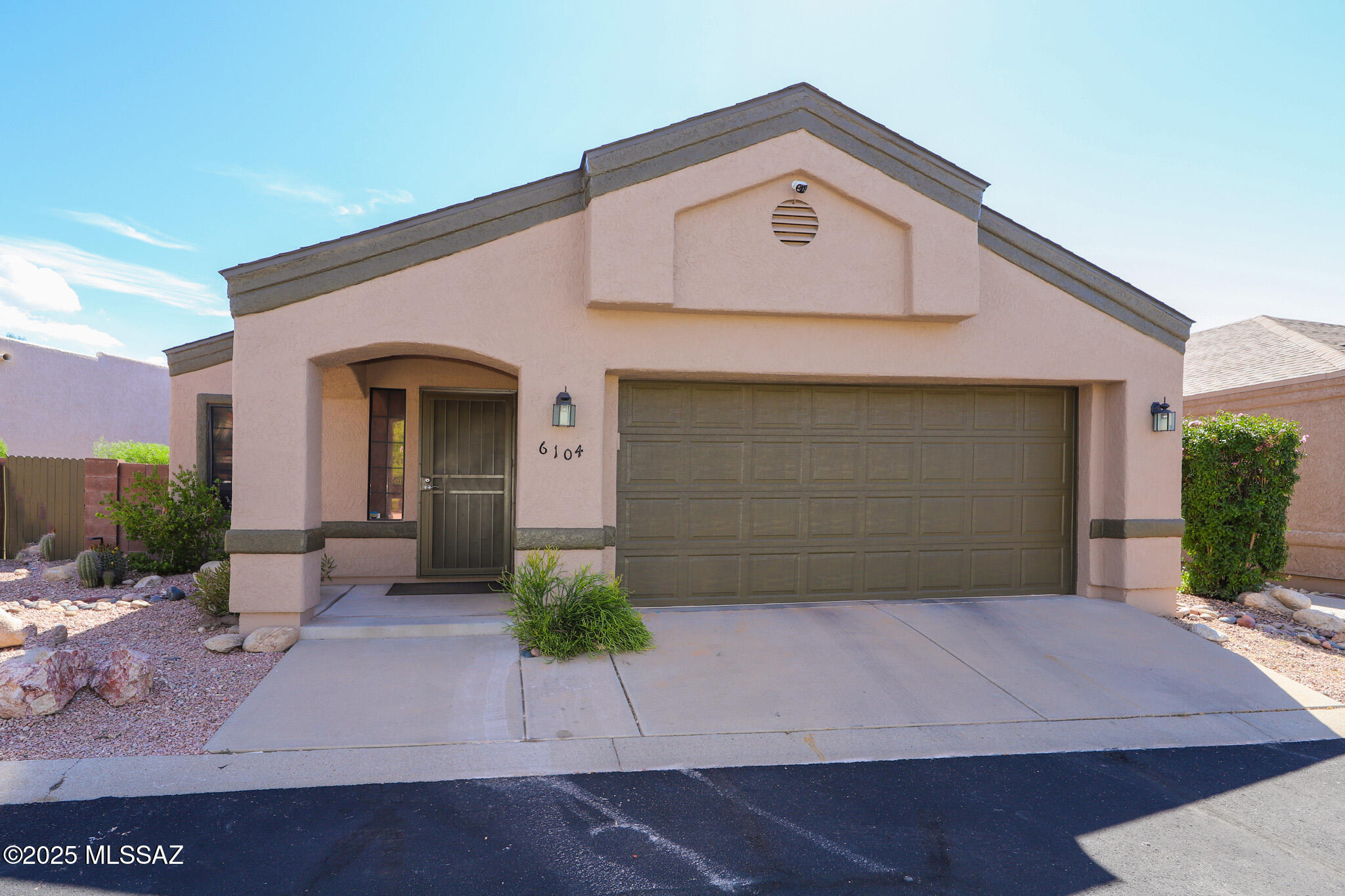 Welcome to this beautifully refreshed 2 bedroom, 2 bathroom home offering 1316 sqft of comfortable living space.  With a desirable open layout and stylish updates.  Step inside to find new paint inside and out, updated tile flooring, and sleek new kitchen countertops.  Enjoy the convenience of a two car garage, along with access to a well-maintained community pool and spa-perfect for hot days and relaxing evenings. It also includes a large covered patio and relaxing backyard with mature landscaping.  Ideally located, this home is close to shopping, dinning, and everyday amenities.  Don't miss your chance to own this move in ready gem.